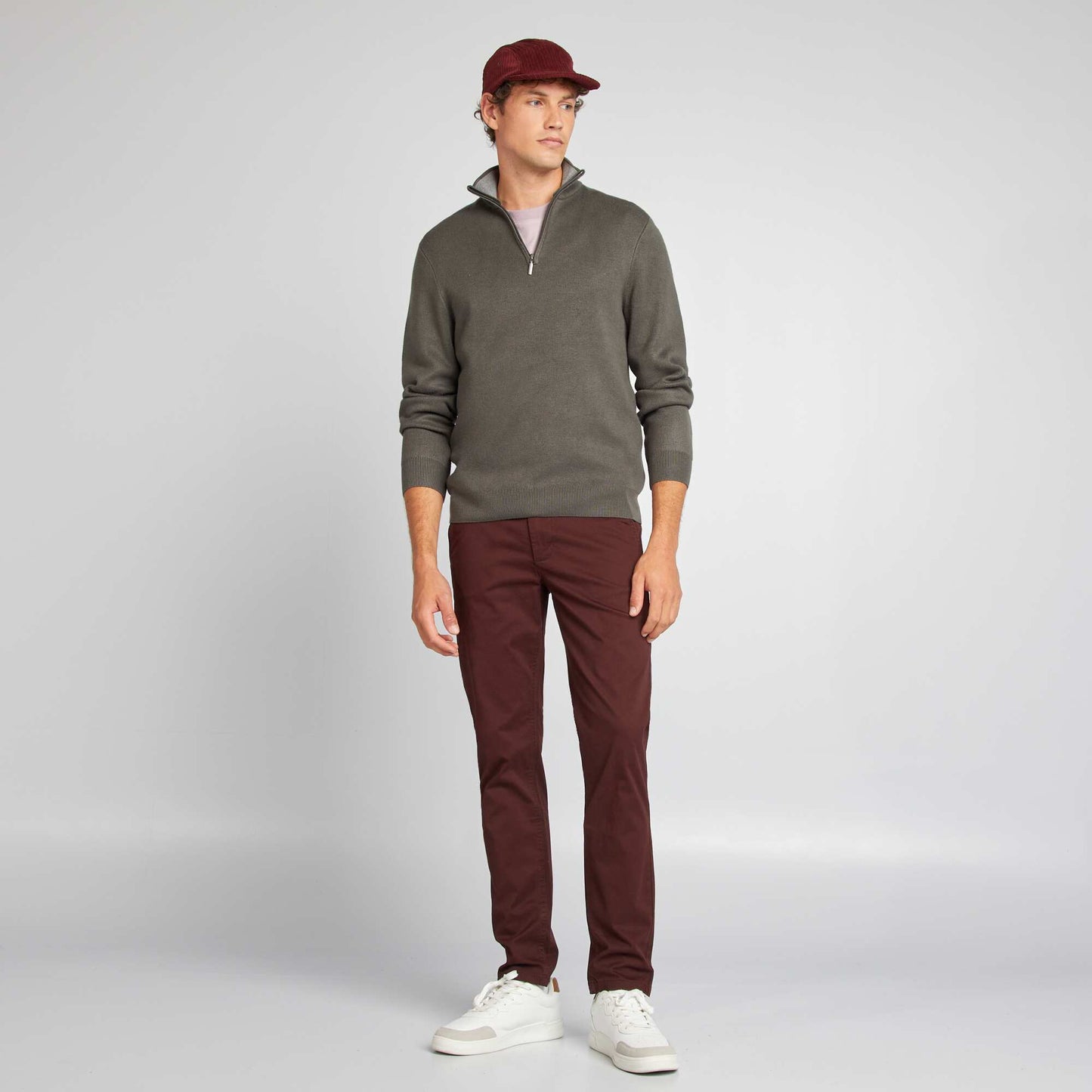 Slim-fit chinos BROWN