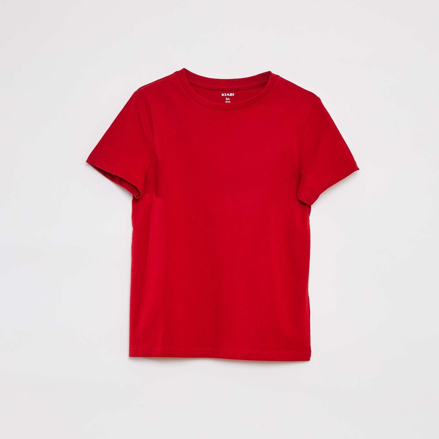 Basic plain jersey T-shirt RED