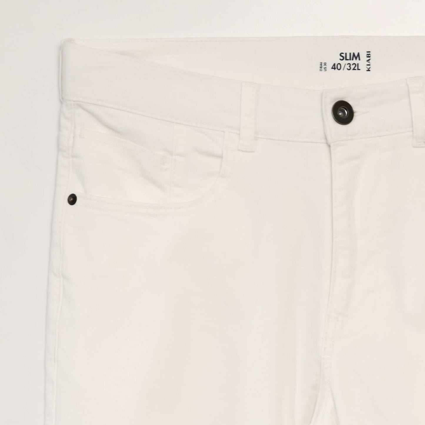 Slim 5-pocket chinos - L32 WHITE