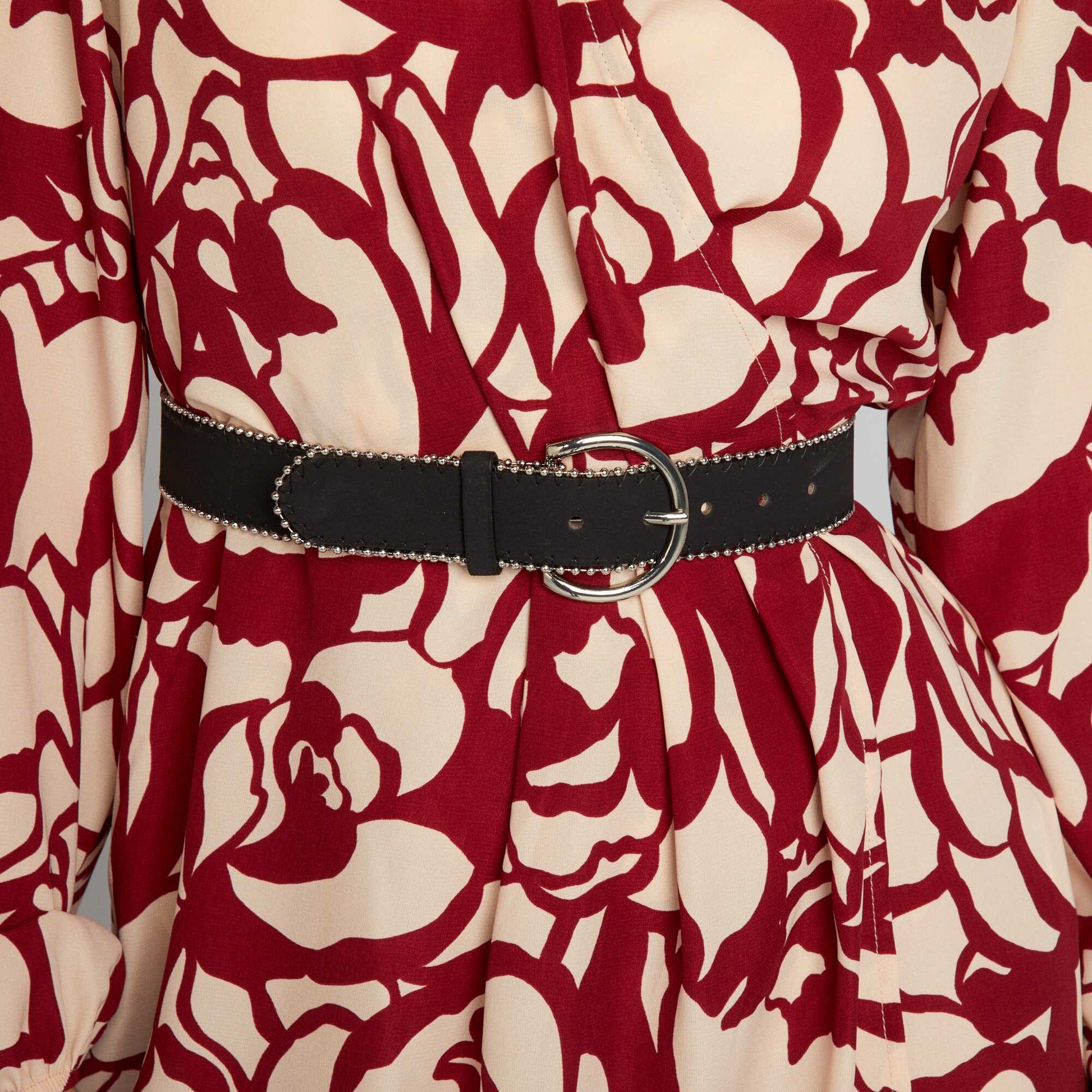 Faux suede belt BLACK
