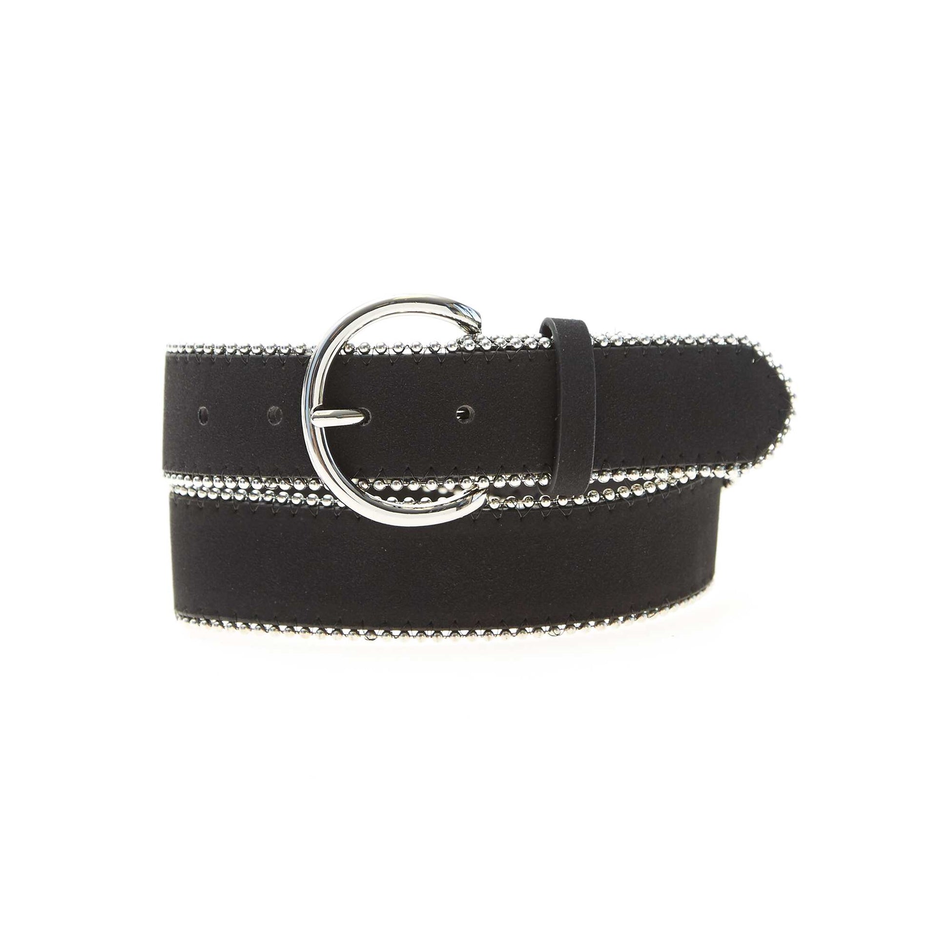 Faux suede belt BLACK