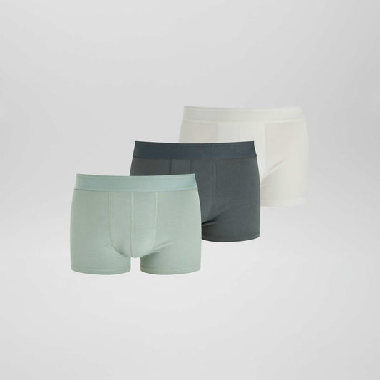 Pack of 3 plain boxers KHAKI