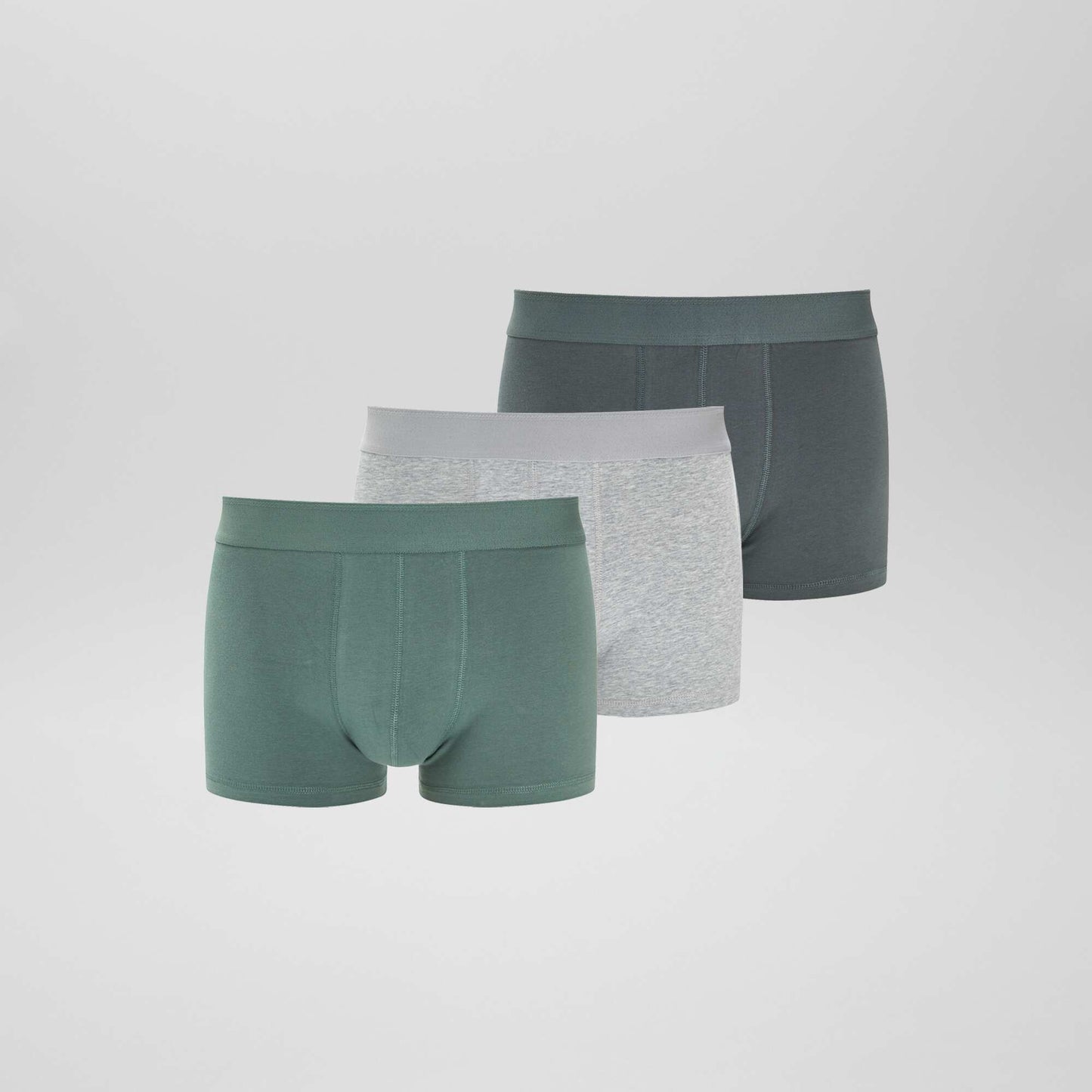 Pack of 3 plain boxers KHAKI