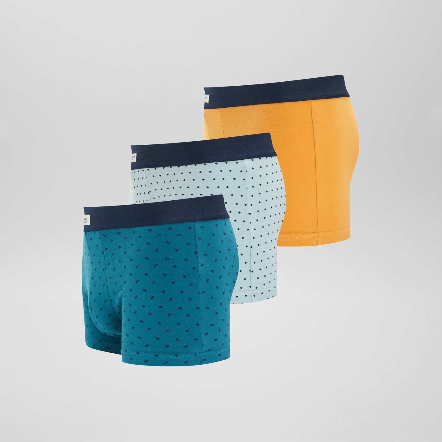 Pack of 3 pairs of stretch boxer shorts BLUE