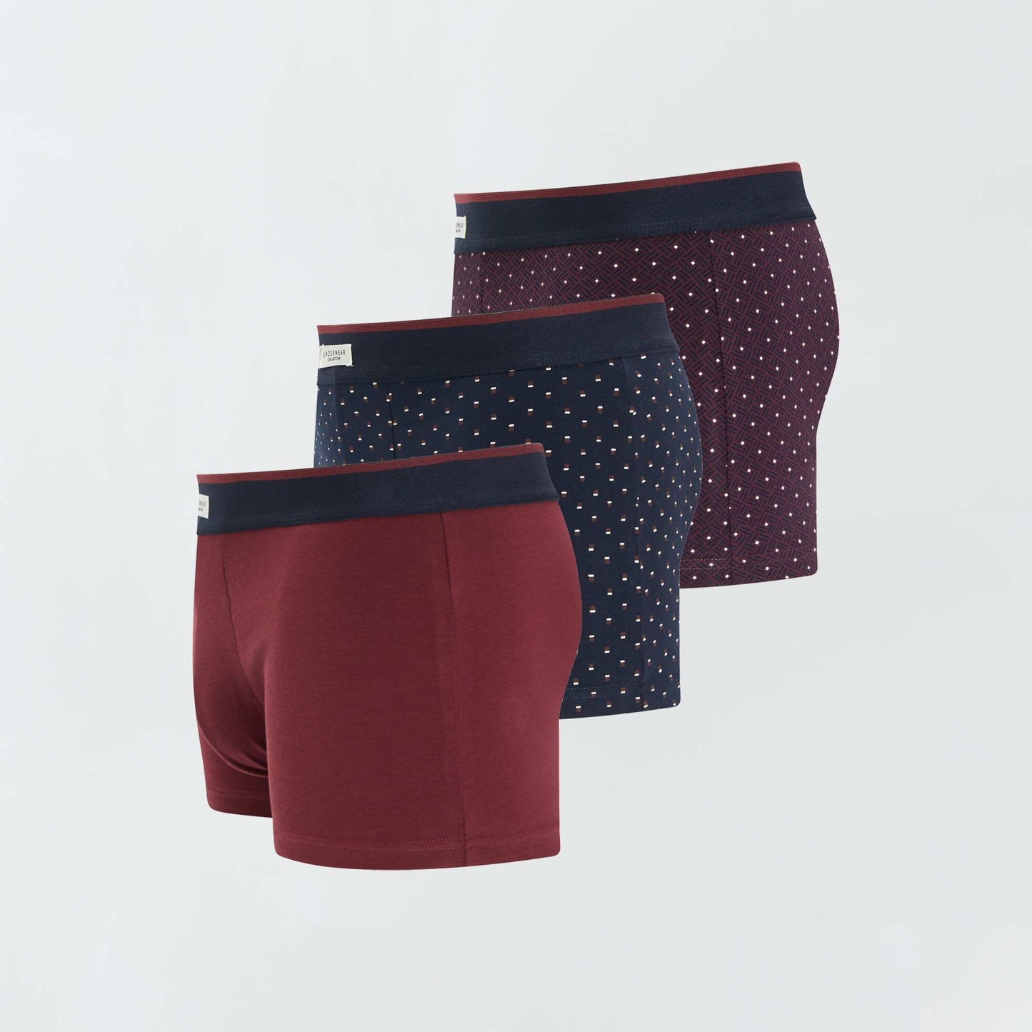 Pack of 3 pairs of stretch boxer shorts RED