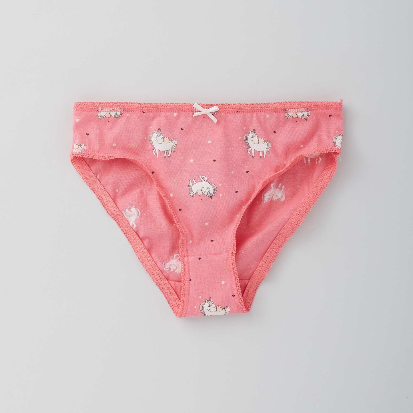 Jersey briefs with pretty bow - Pack of 4 PINK