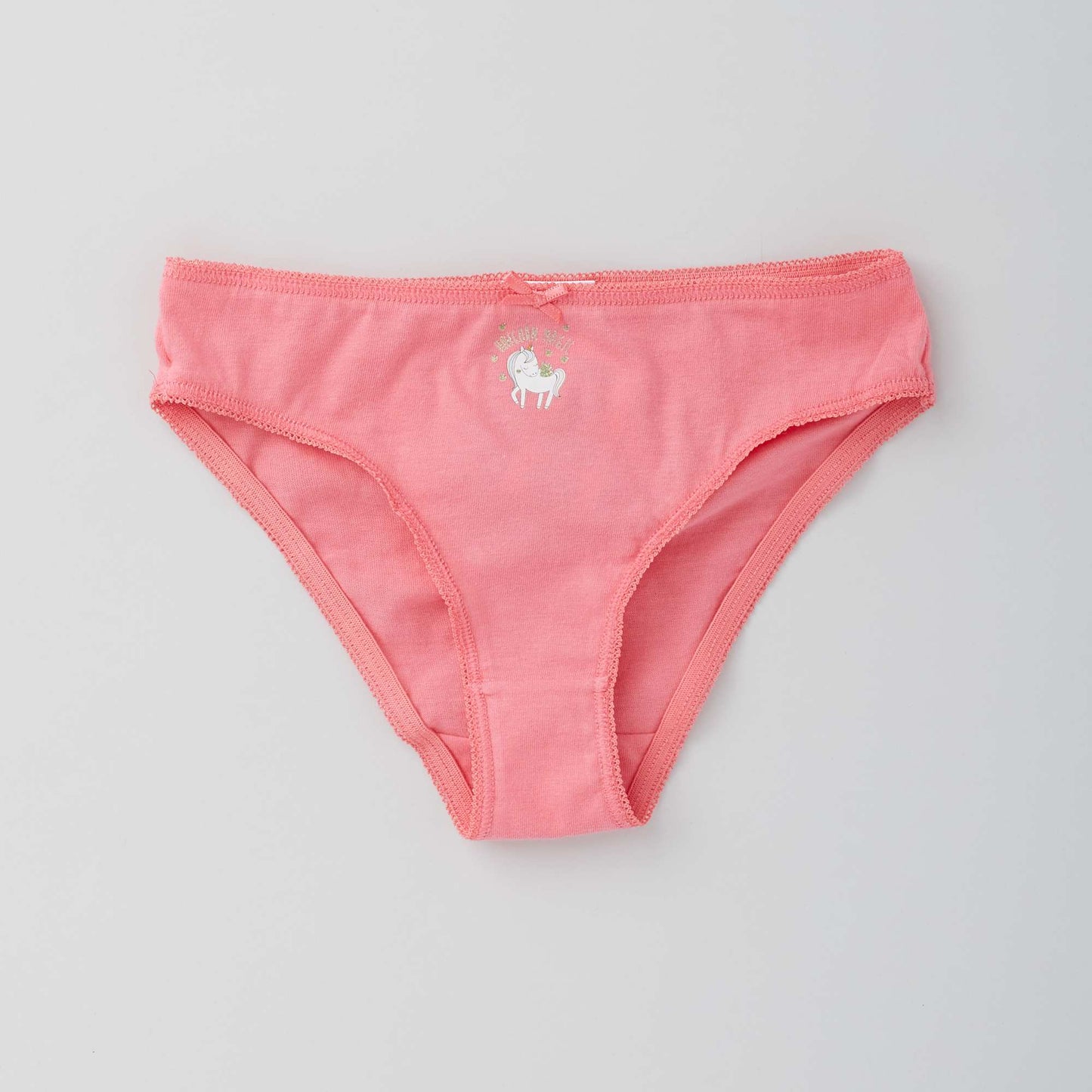 Jersey briefs with pretty bow - Pack of 4 PINK