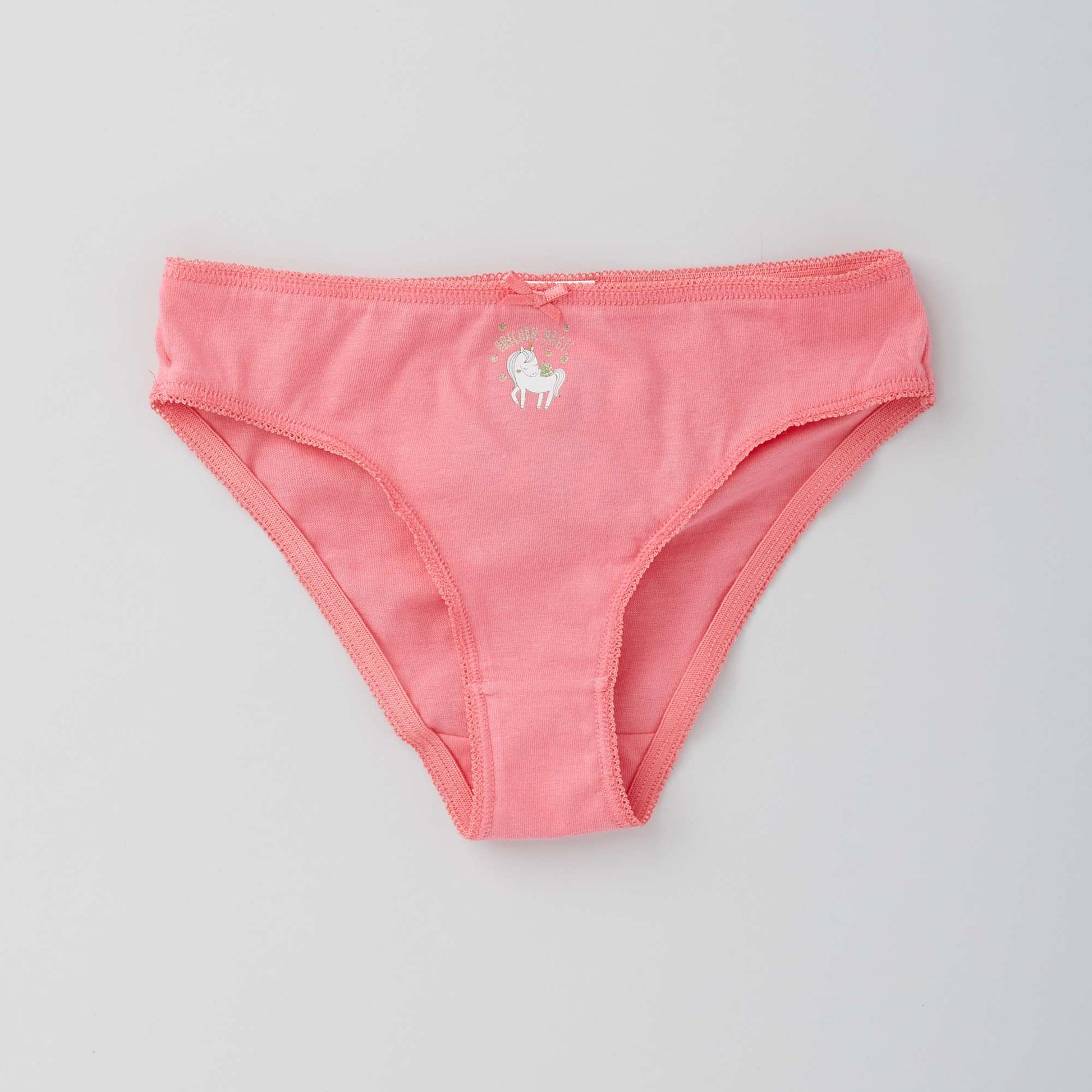 Jersey briefs with pretty bow - Pack of 4 PINK