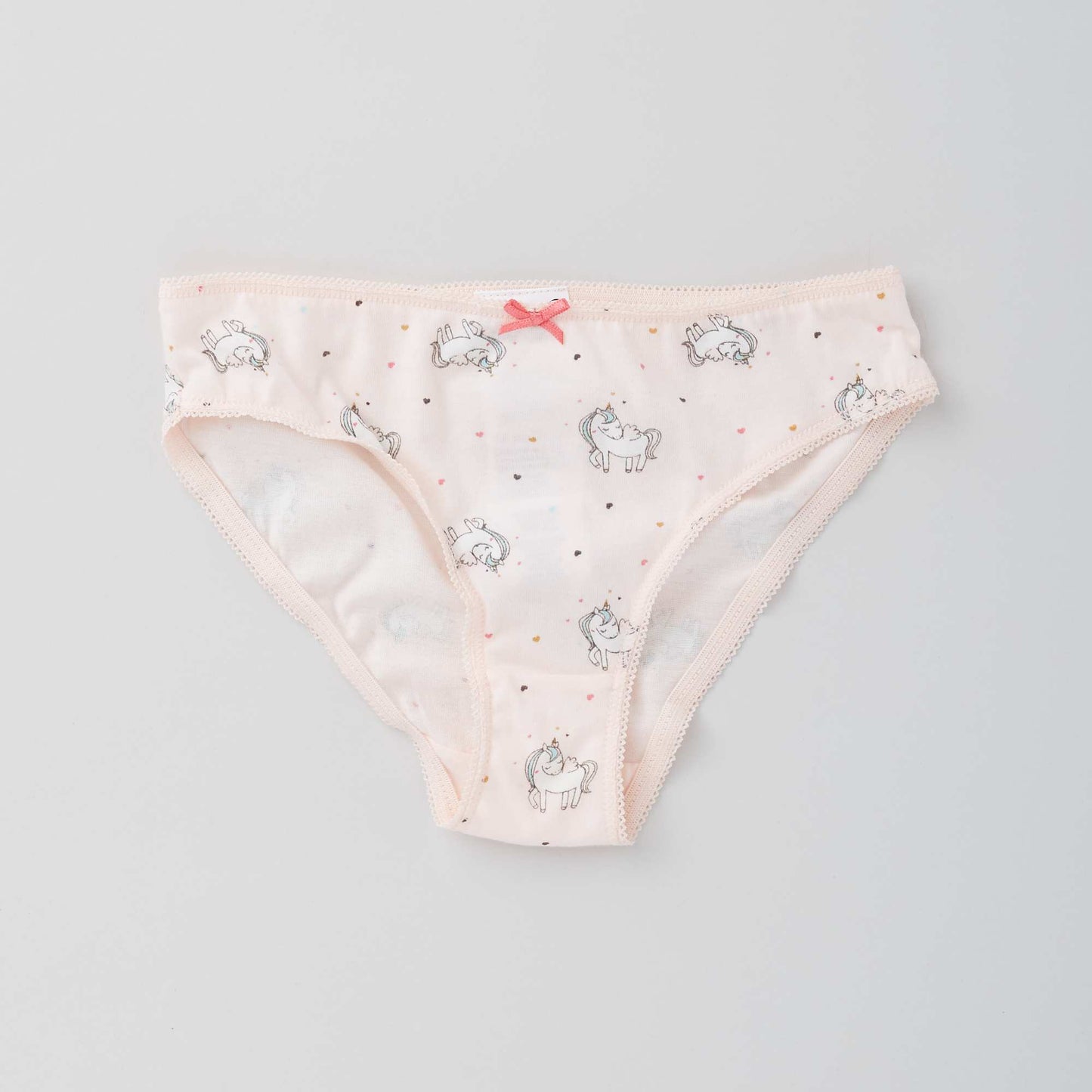 Jersey briefs with pretty bow - Pack of 4 PINK