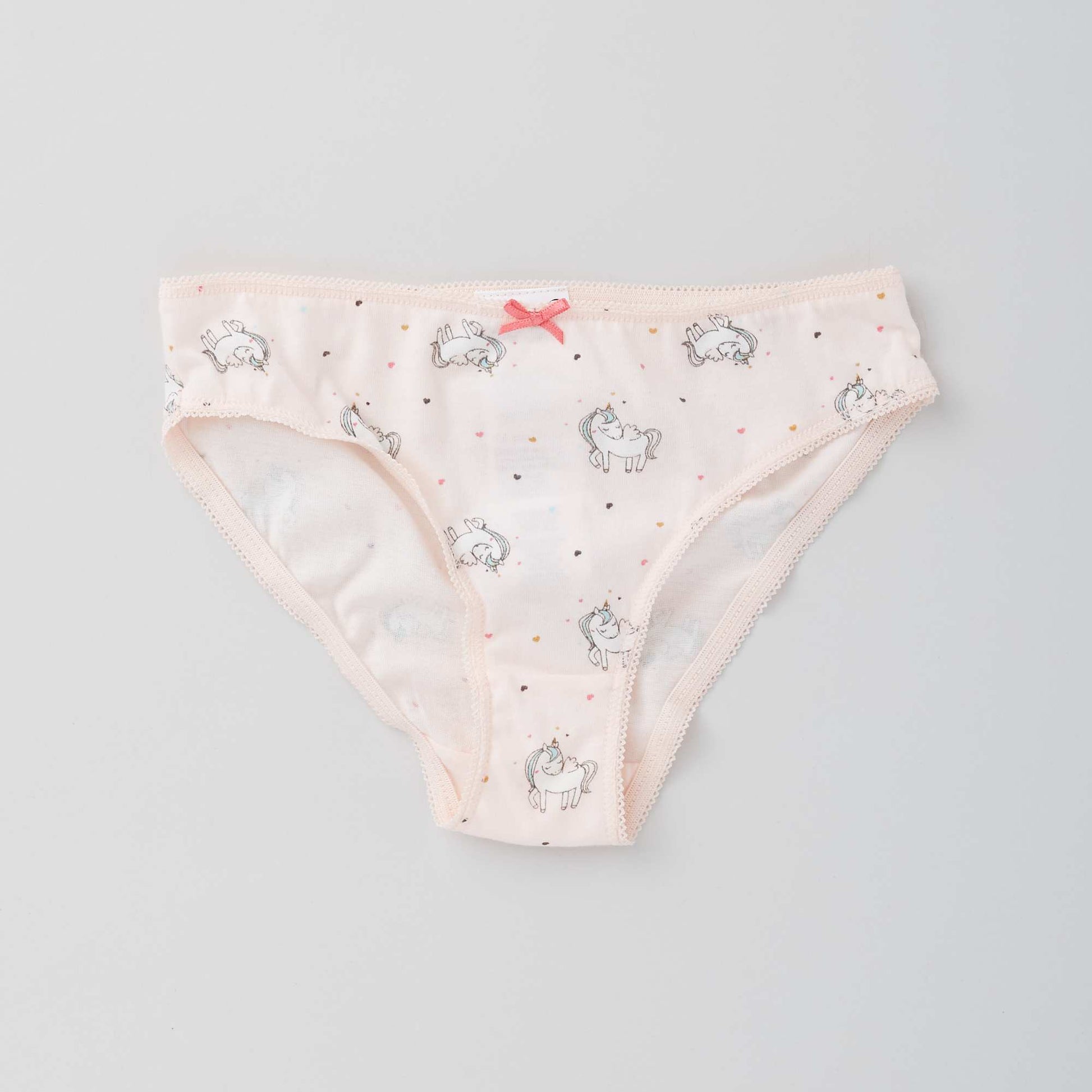 Jersey briefs with pretty bow - Pack of 4 PINK