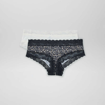 حزمة من 2 زوج من السراويل الصبي ستوكات أسود