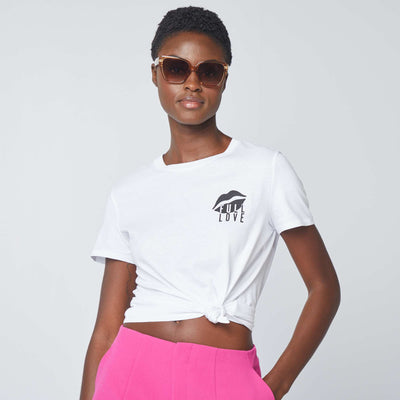 قلب التصميم البيئي تيشرت أبيض