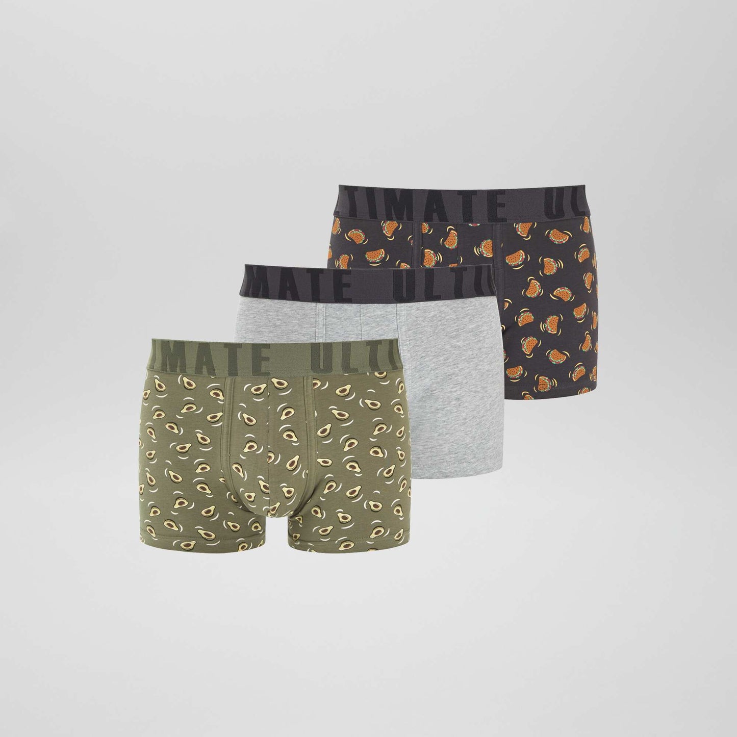 Pack of 3 patterned boxers GREEN