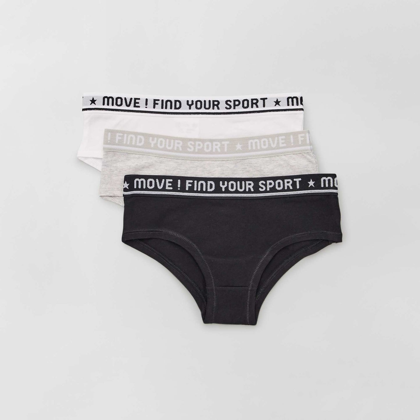 Pack of 3 boy shorts WHITE
