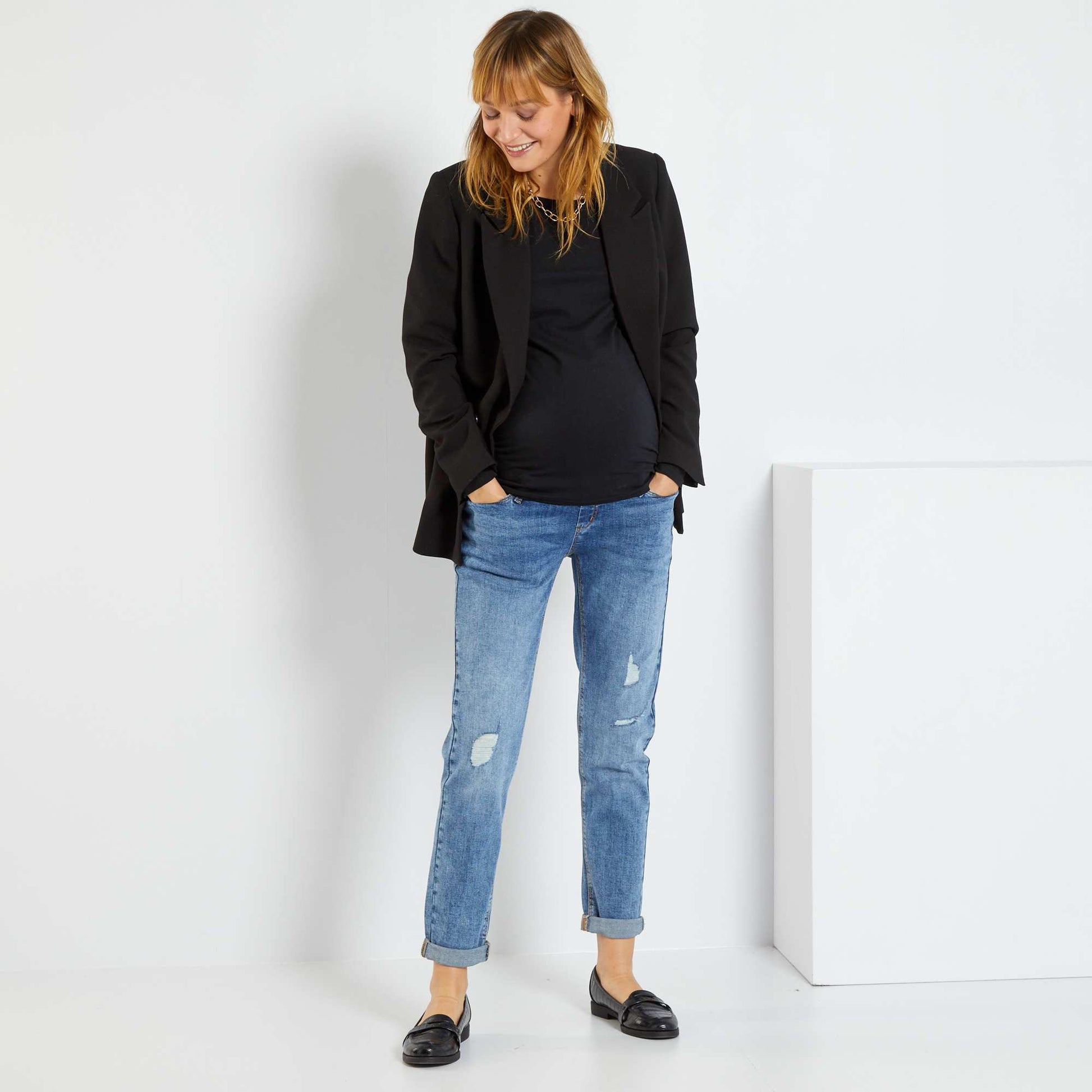 Eco-design maternity jeans BLUE