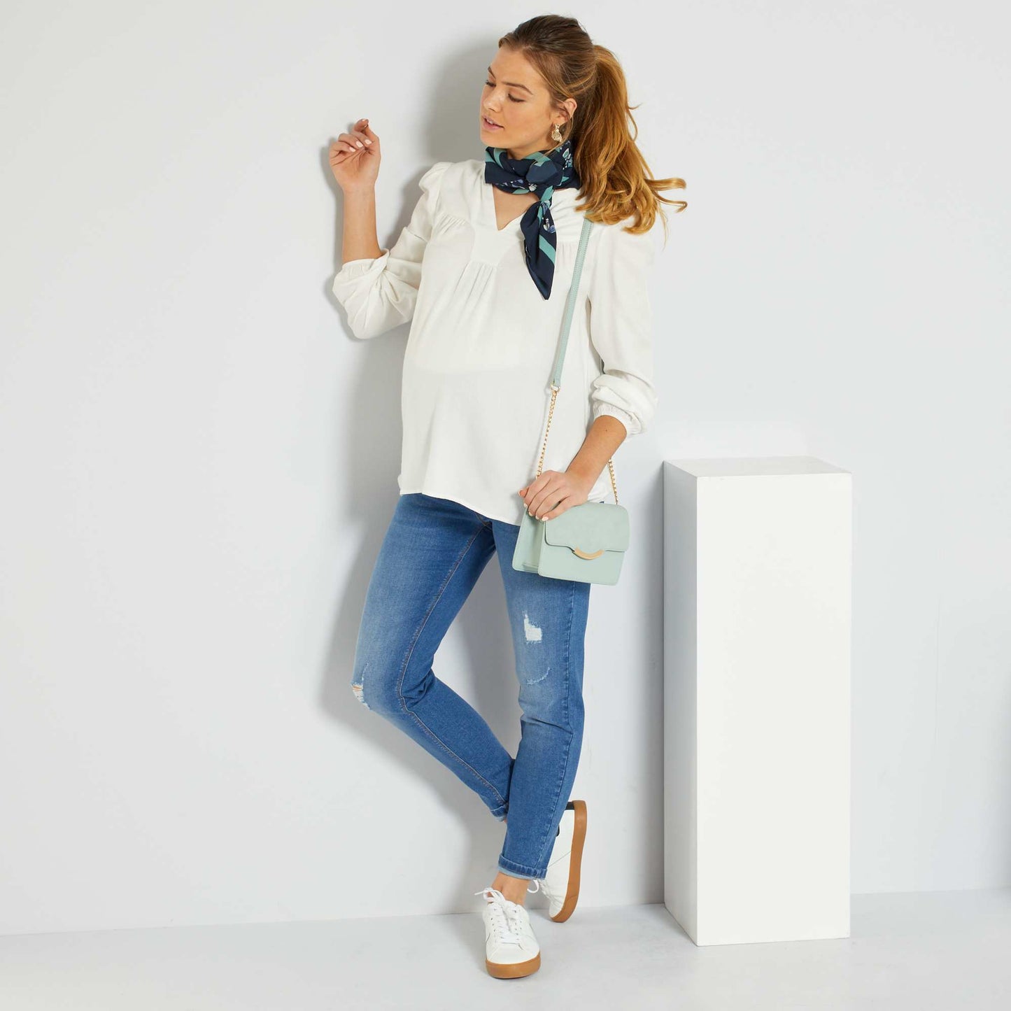 Eco-design maternity jeans BLUE
