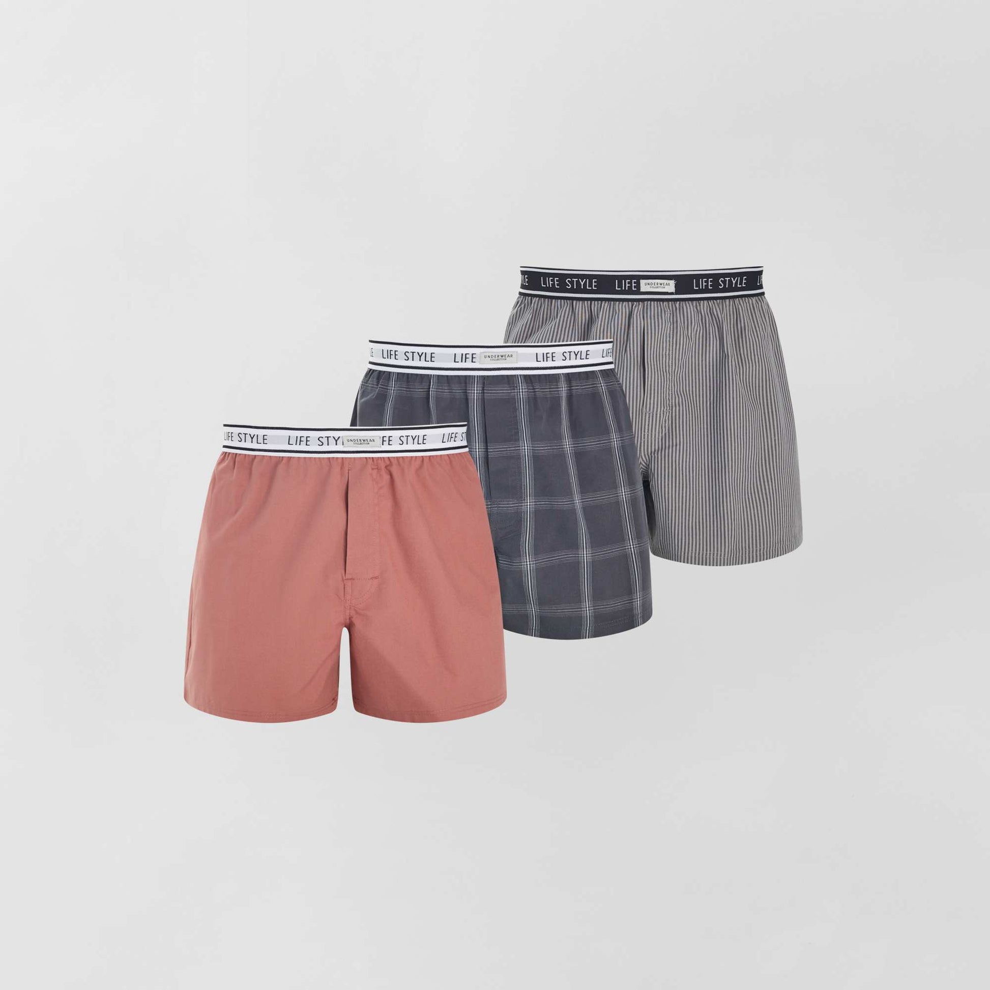 Pack of 3 boxer shorts GREY
