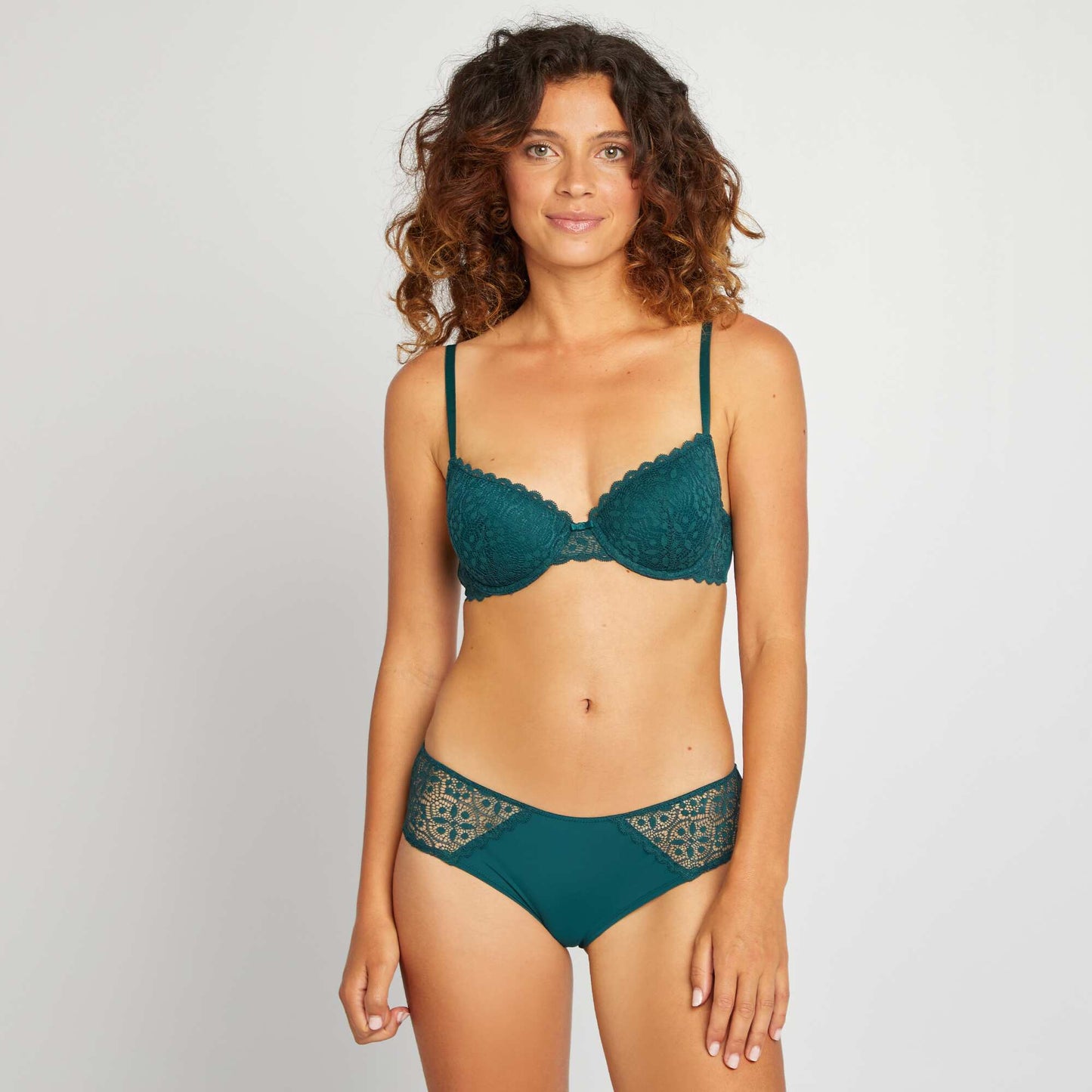 Padded lace bra GREEN