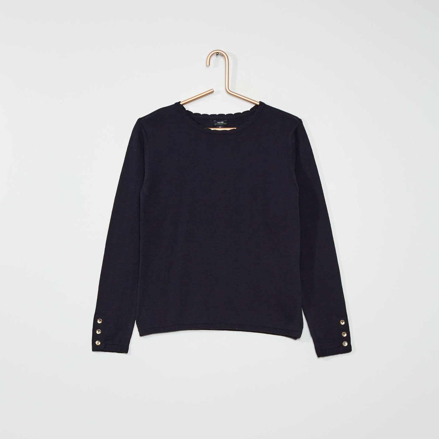 Fine cotton sweater BLUE