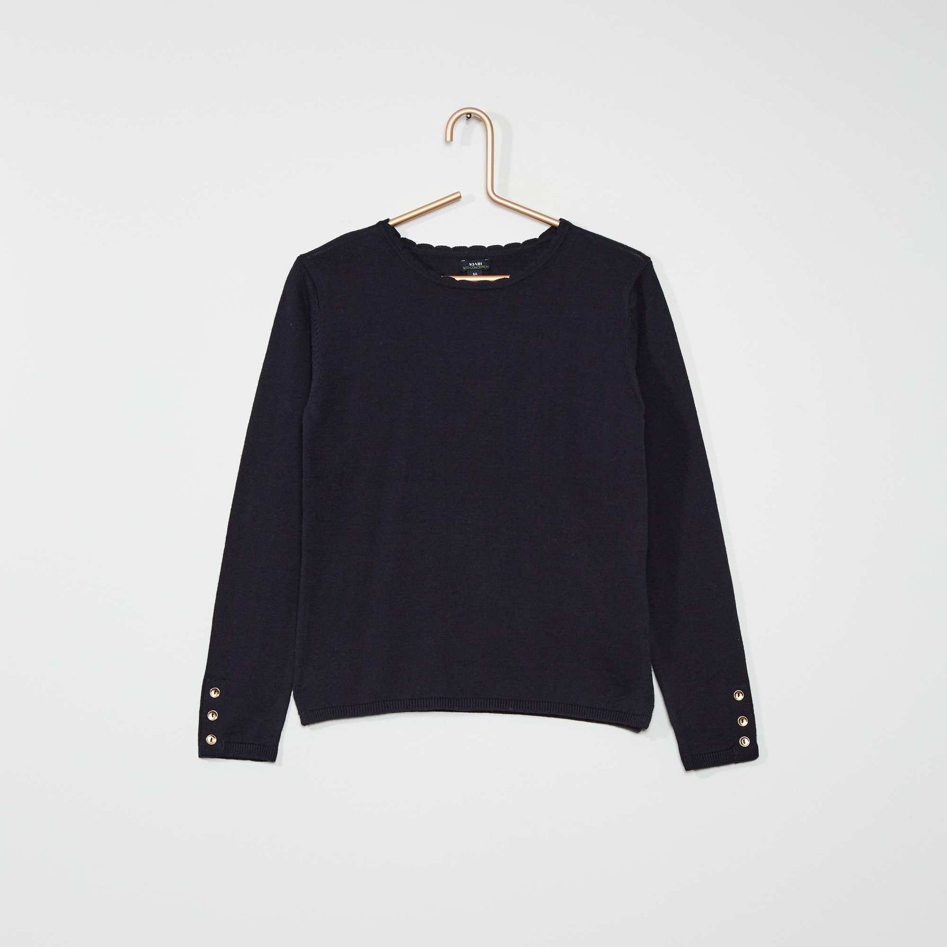 Fine cotton sweater BLUE
