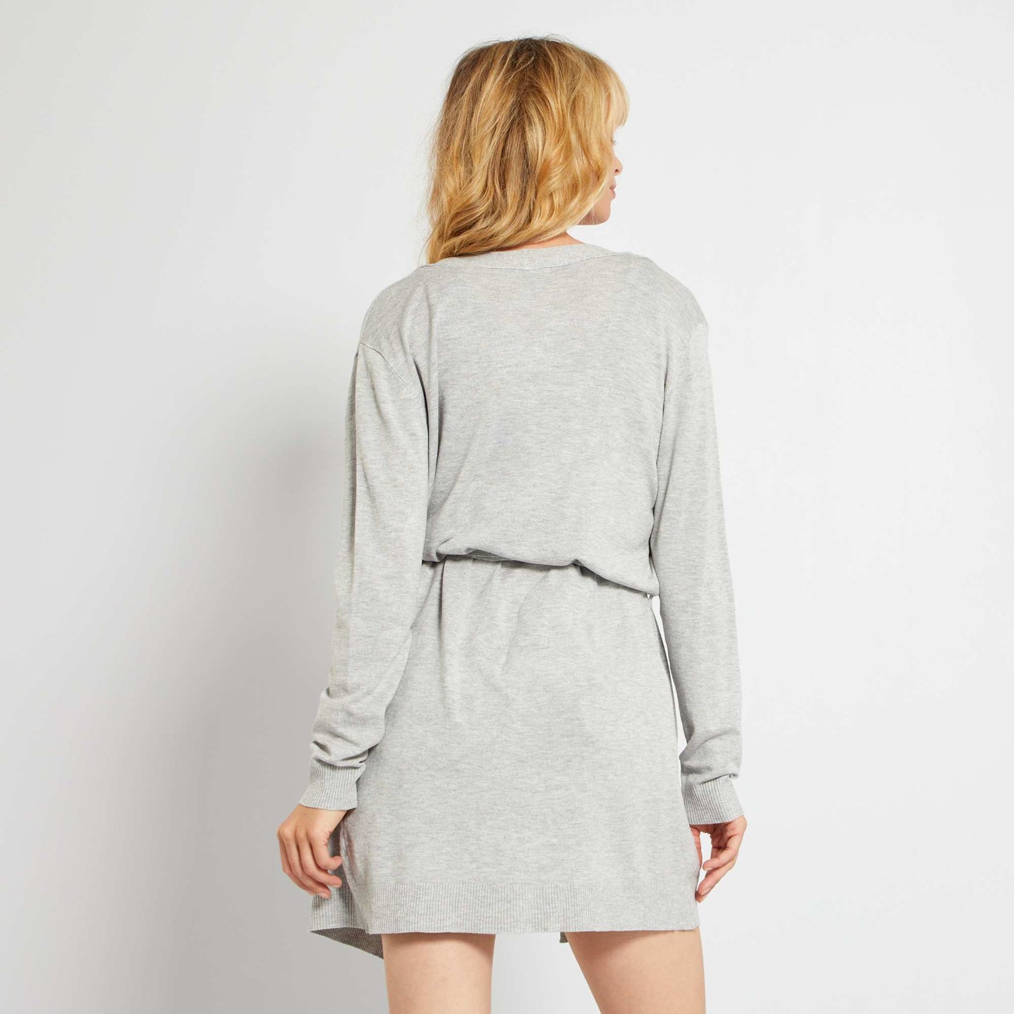 Fine knit cardigan GREY