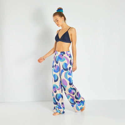 حمالة صدر مثلثة مبطنة من الدانتيل أزرق