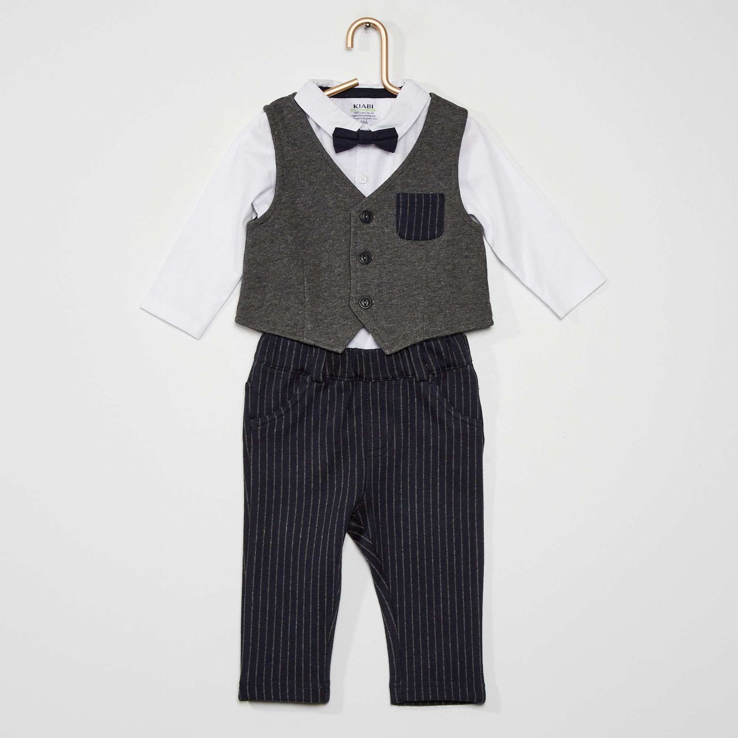 3-piece bodysuit + trousers + jacket set BLUE