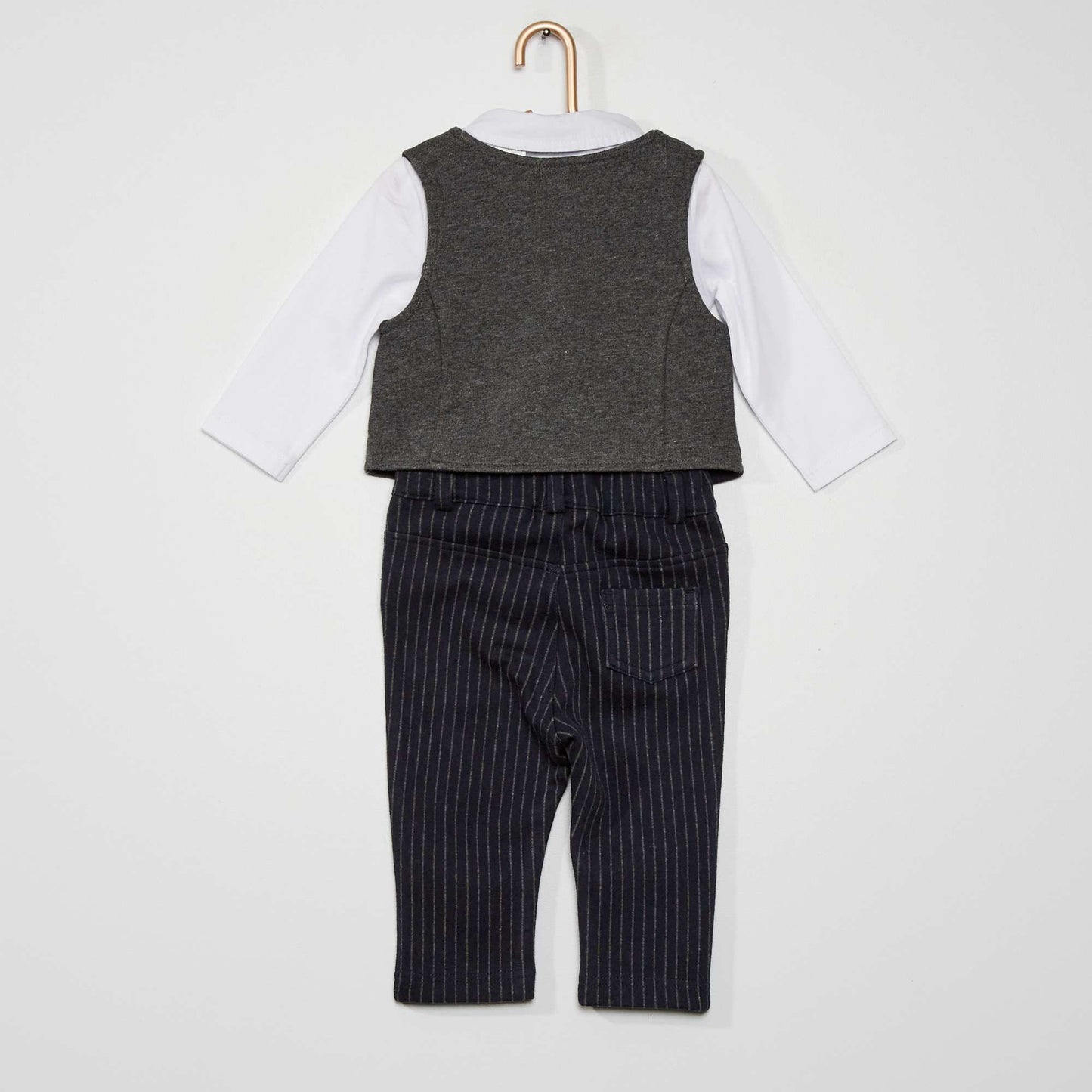 3-piece bodysuit + trousers + jacket set BLUE