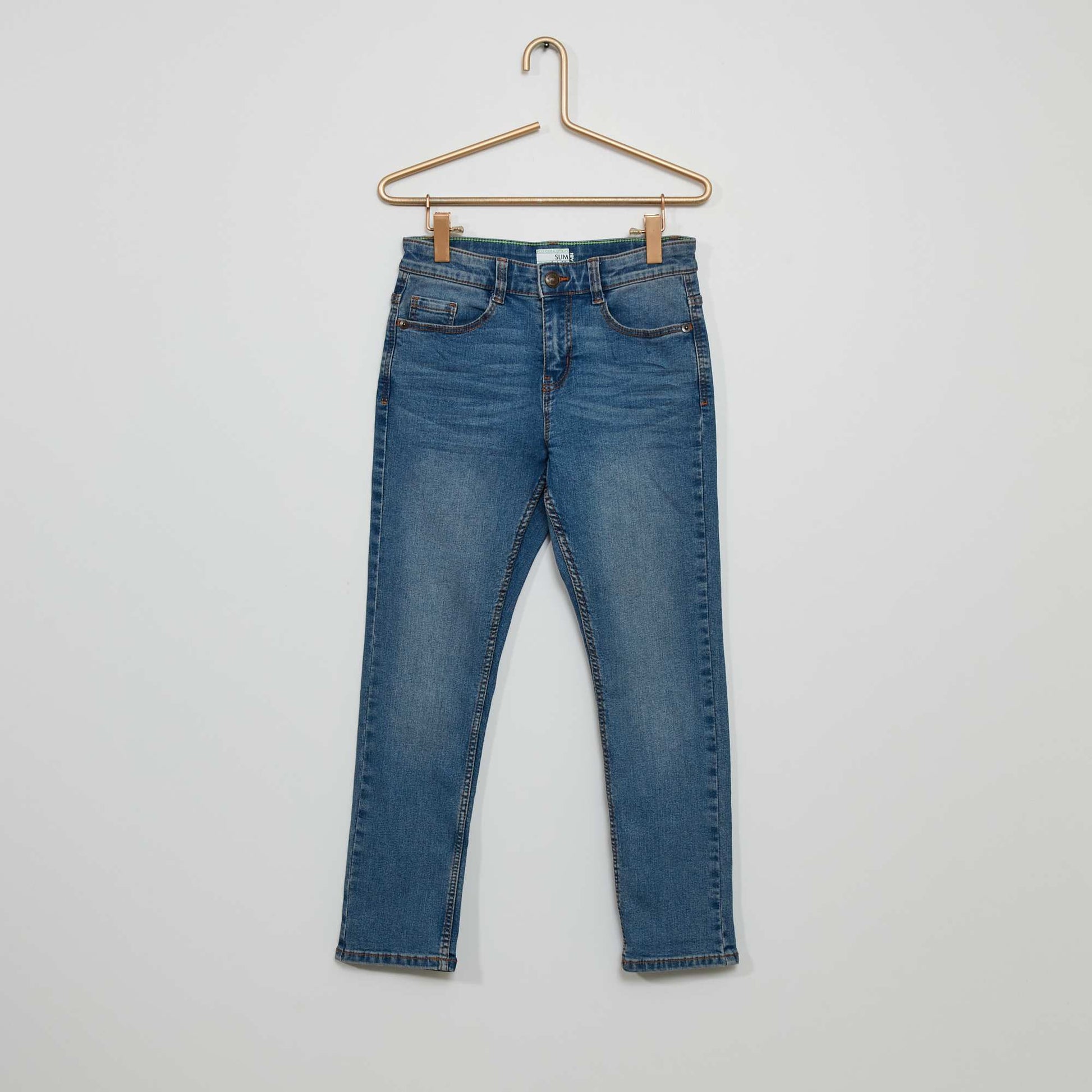 Eco-design slim-fit denim trousers BLUE