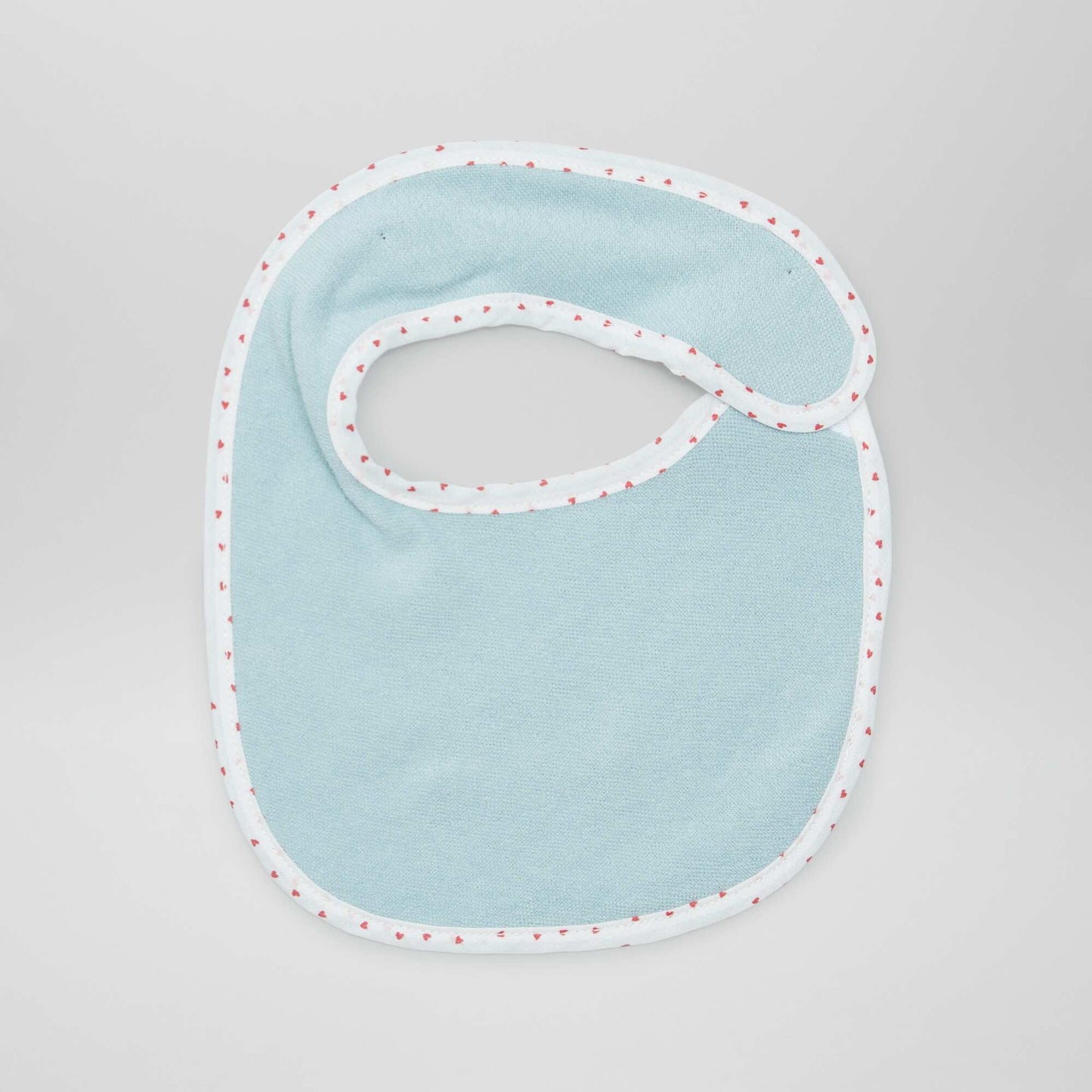 Pack of 7 towelling bibs with hook and loop fastening WHITE