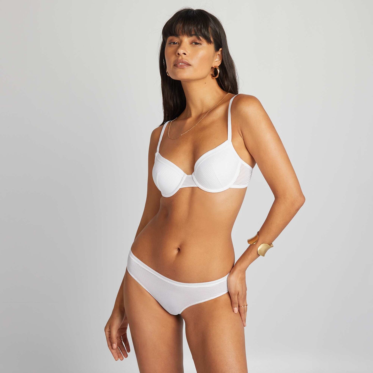 Microfibre padded bra WHITE