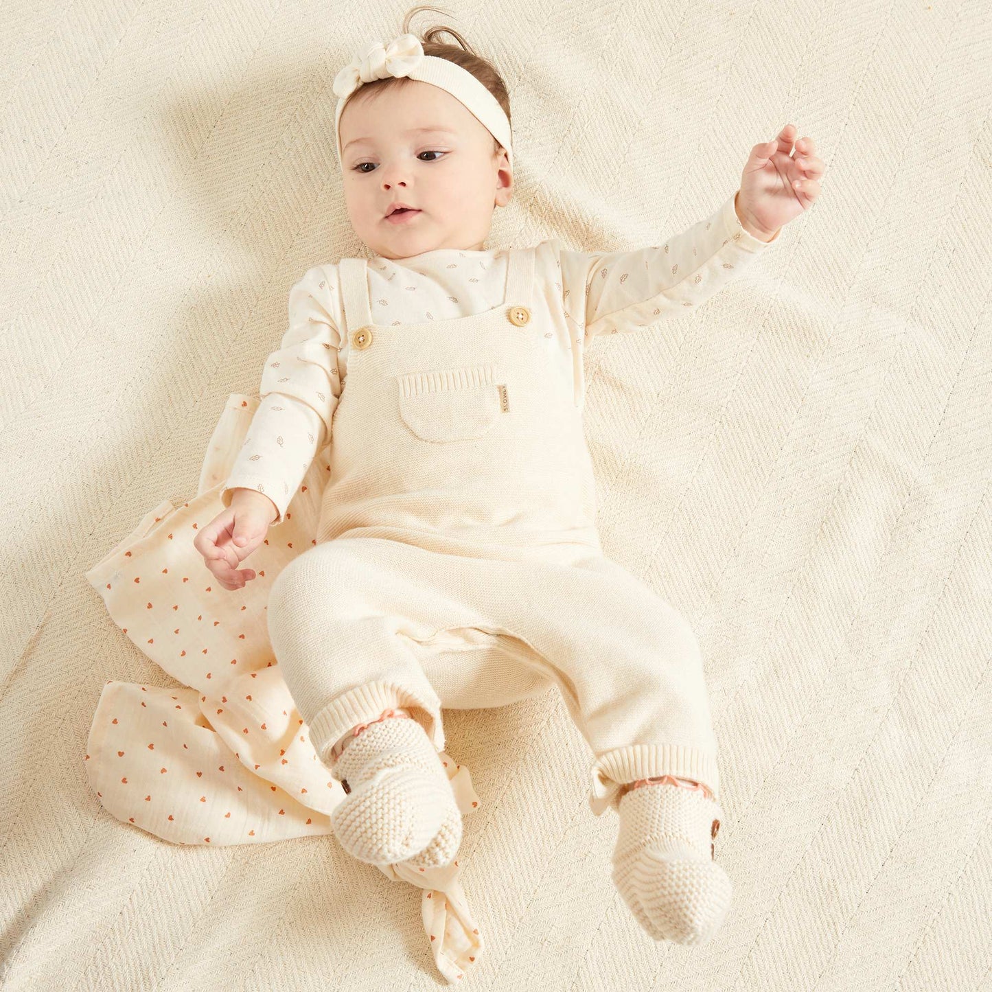 Bodysuit and dungarees set WHITE