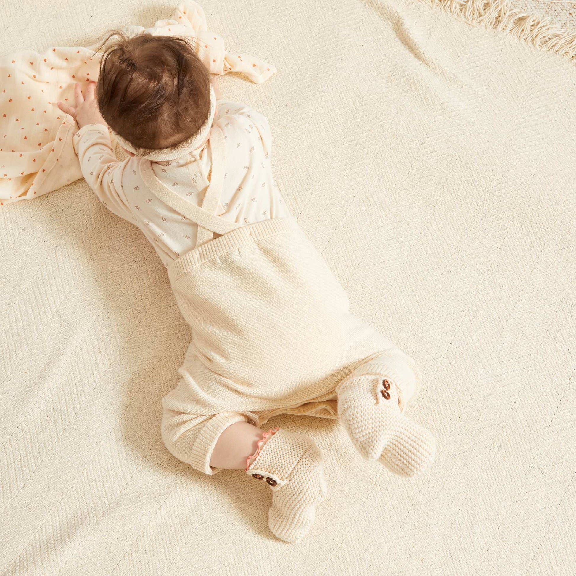 Bodysuit and dungarees set WHITE