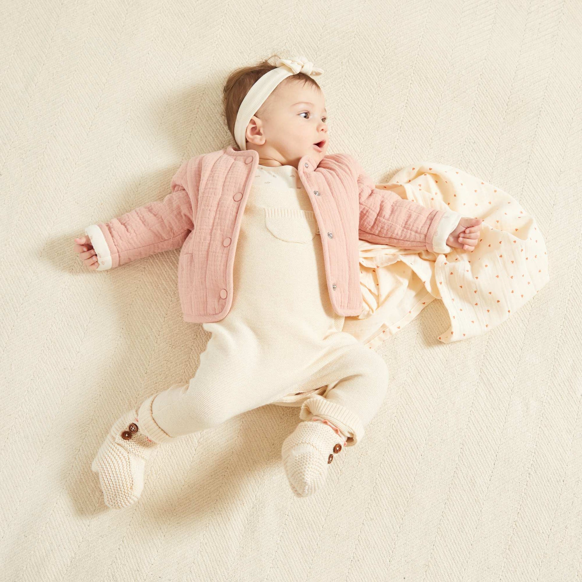 Bodysuit and dungarees set WHITE