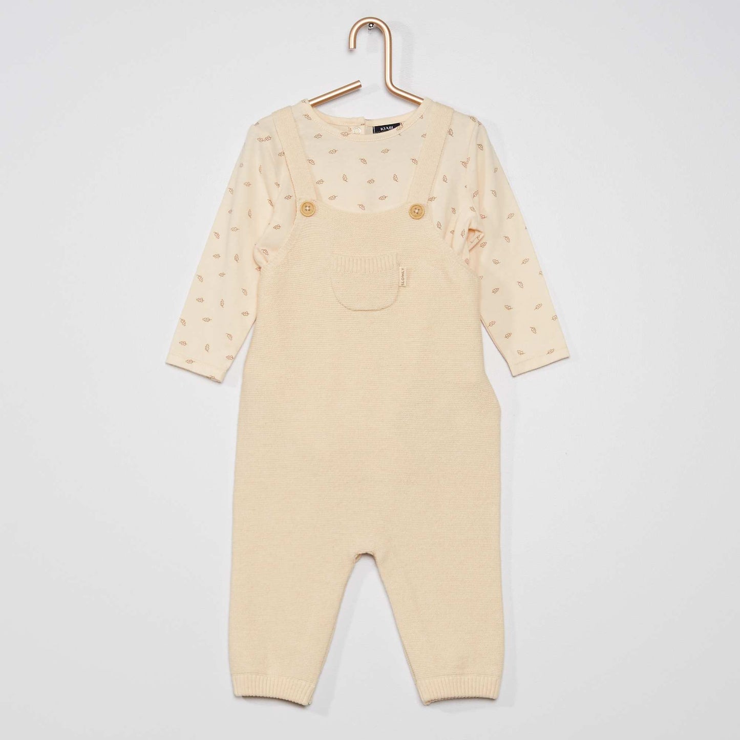 Bodysuit and dungarees set WHITE