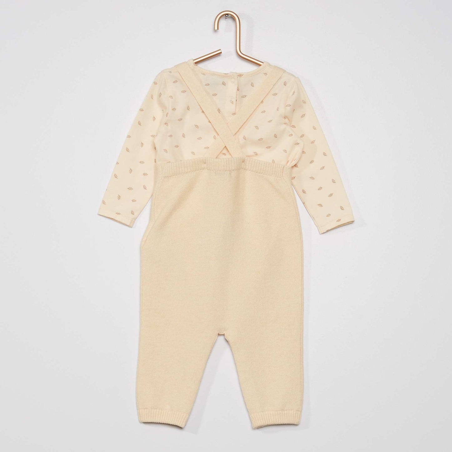 Bodysuit and dungarees set WHITE
