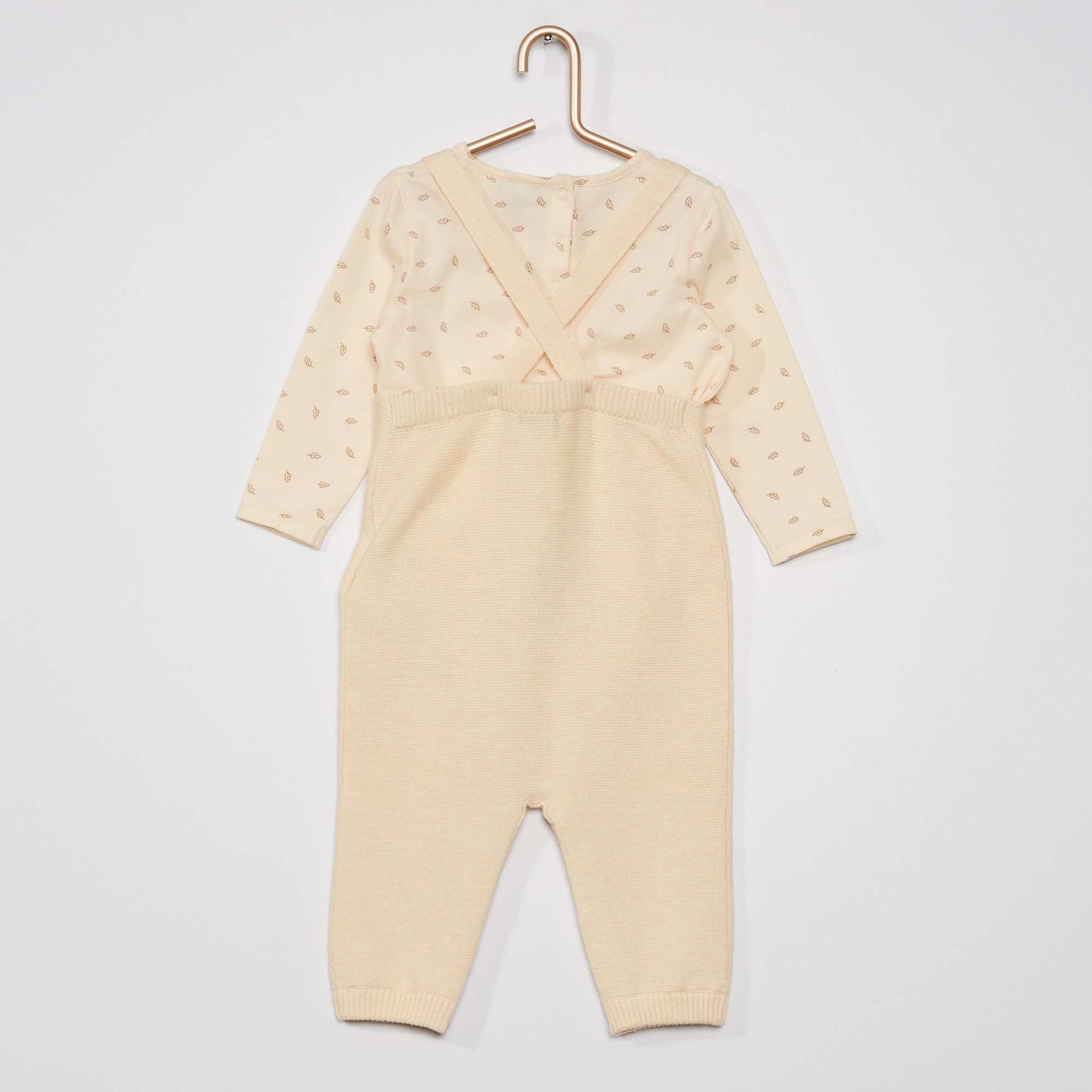 Bodysuit and dungarees set WHITE