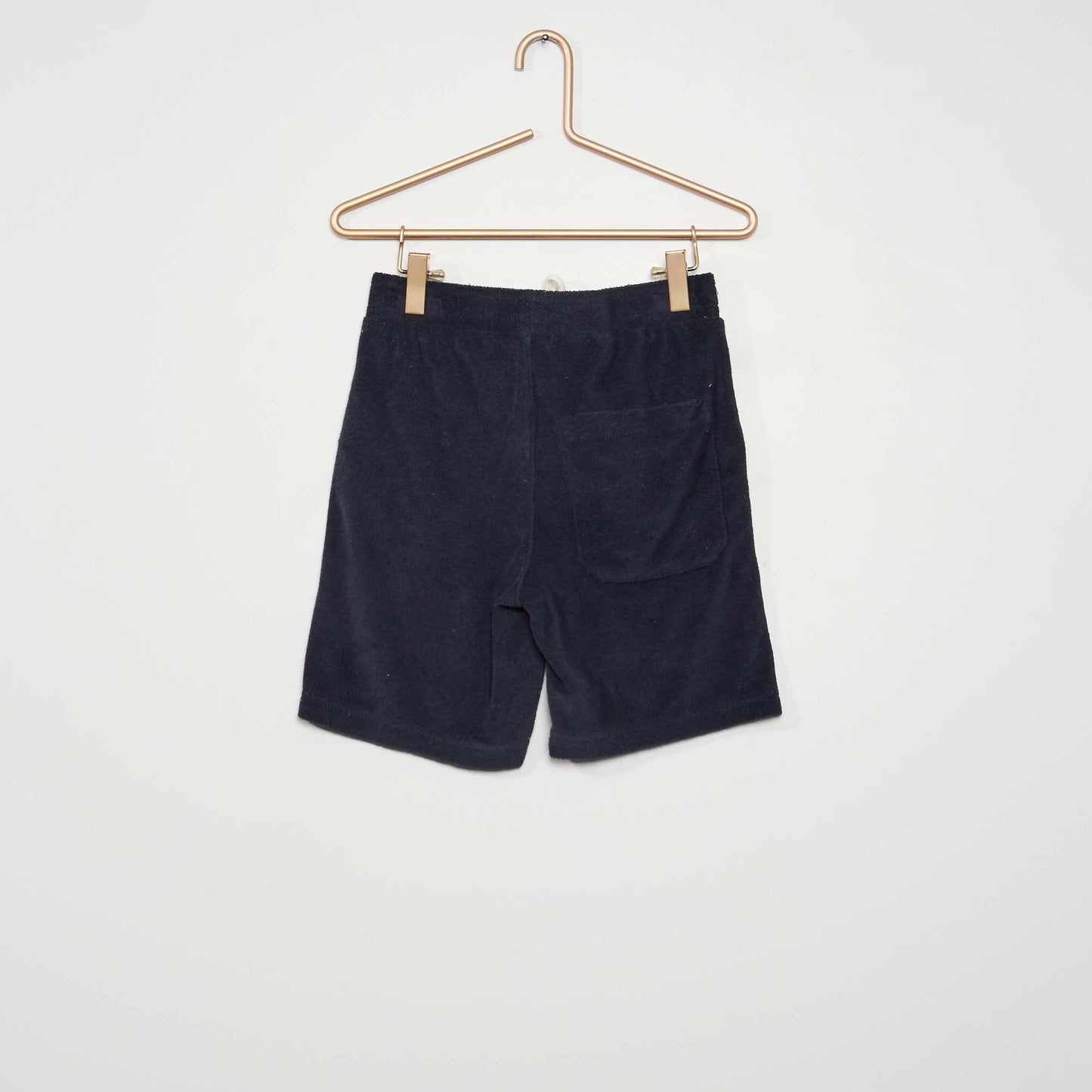 Terry knit fabric Bermuda shorts BLUE