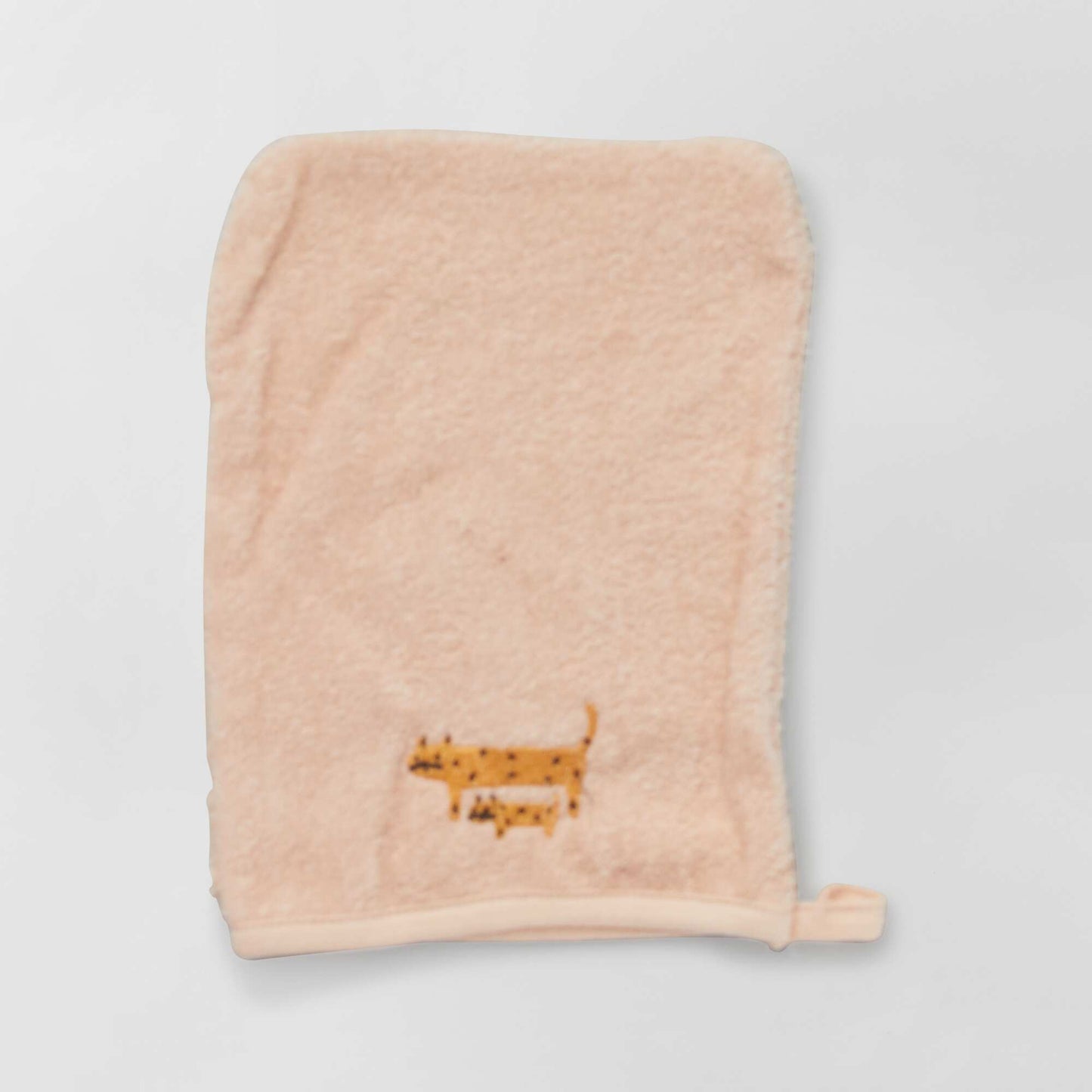 Hooded towel + wash mitt PINK
