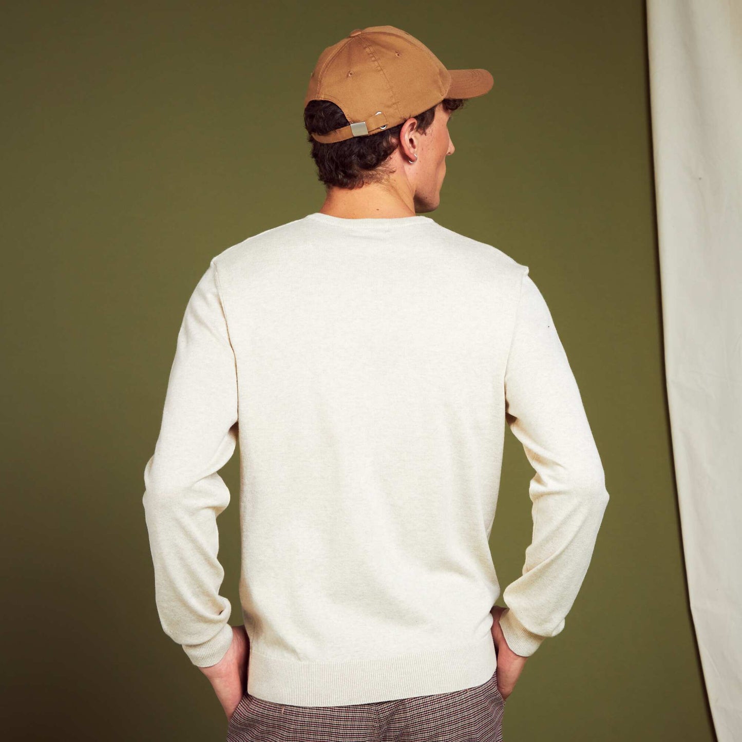 Plain knit basic sweater VL_BEIGE