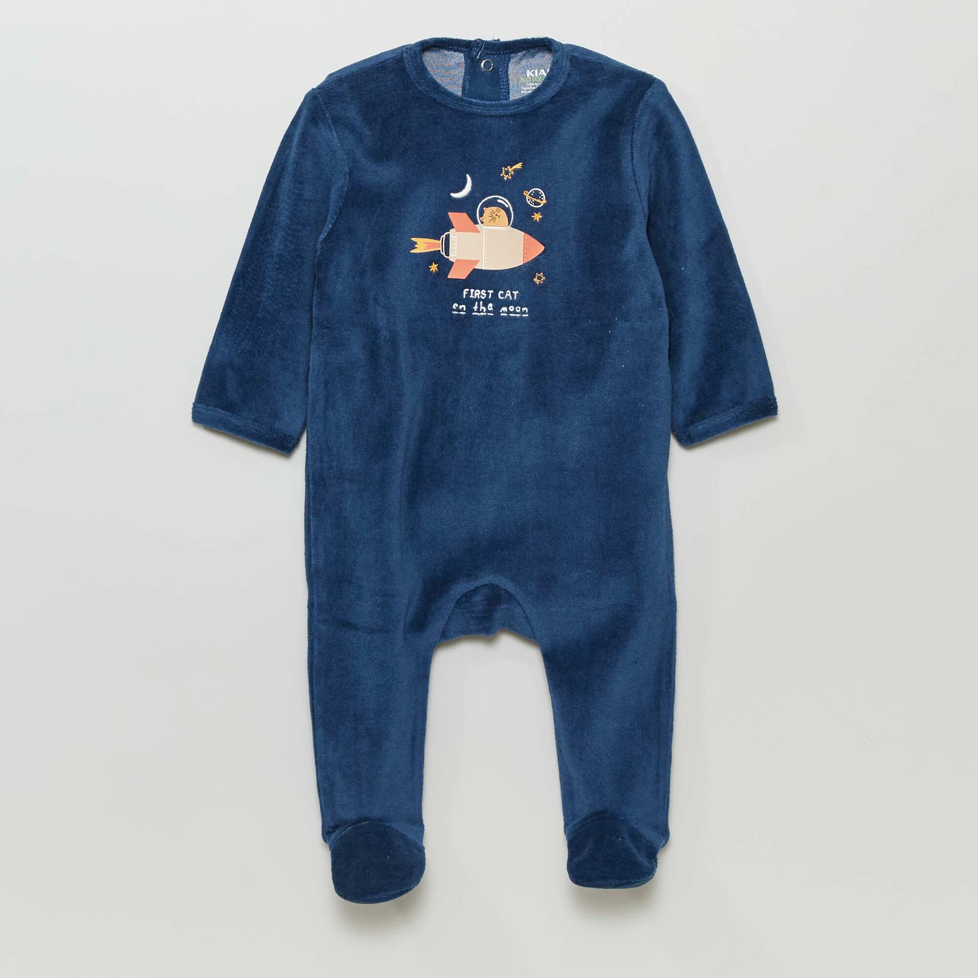 Velour sleepsuit BLUE
