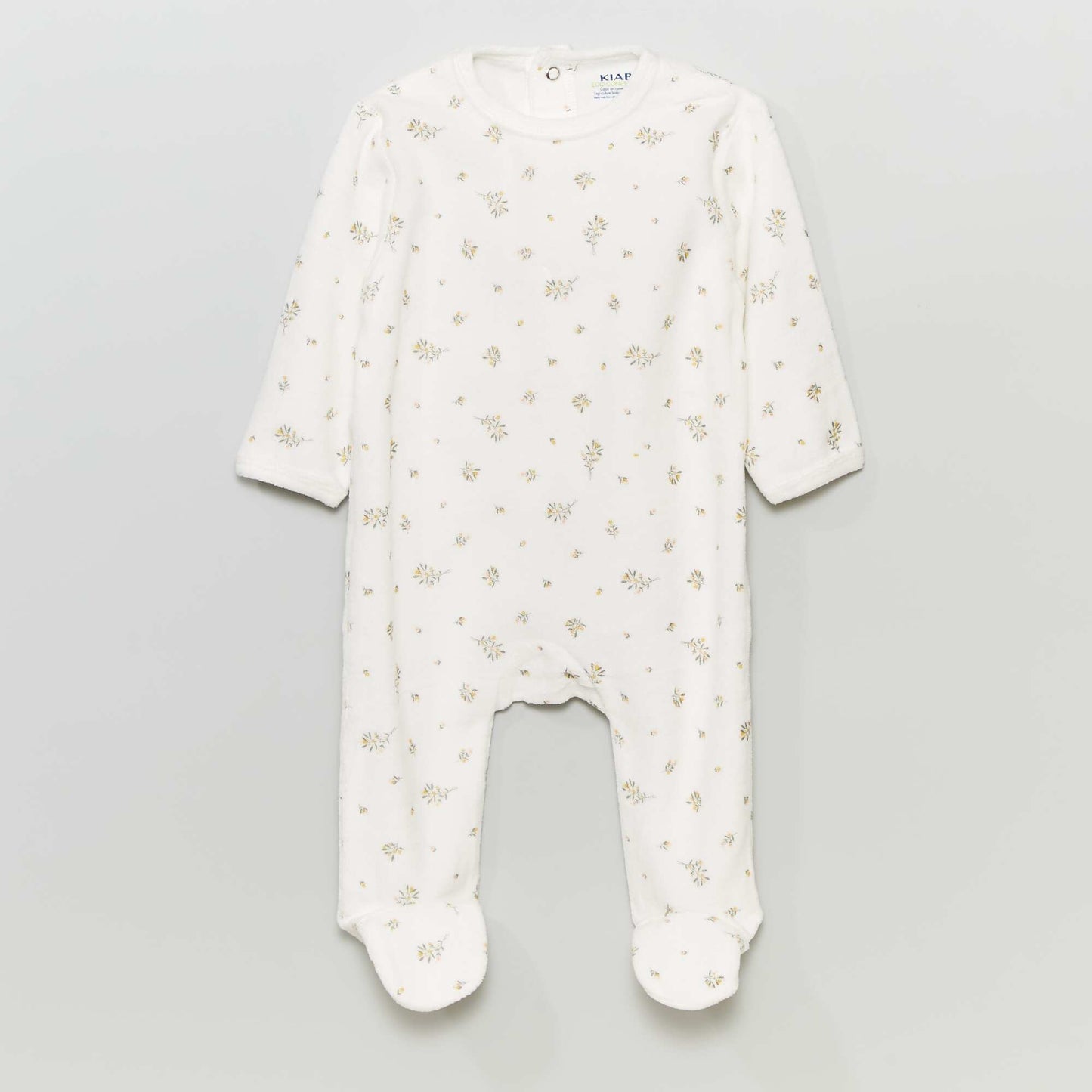 Velour sleepsuit WHITE