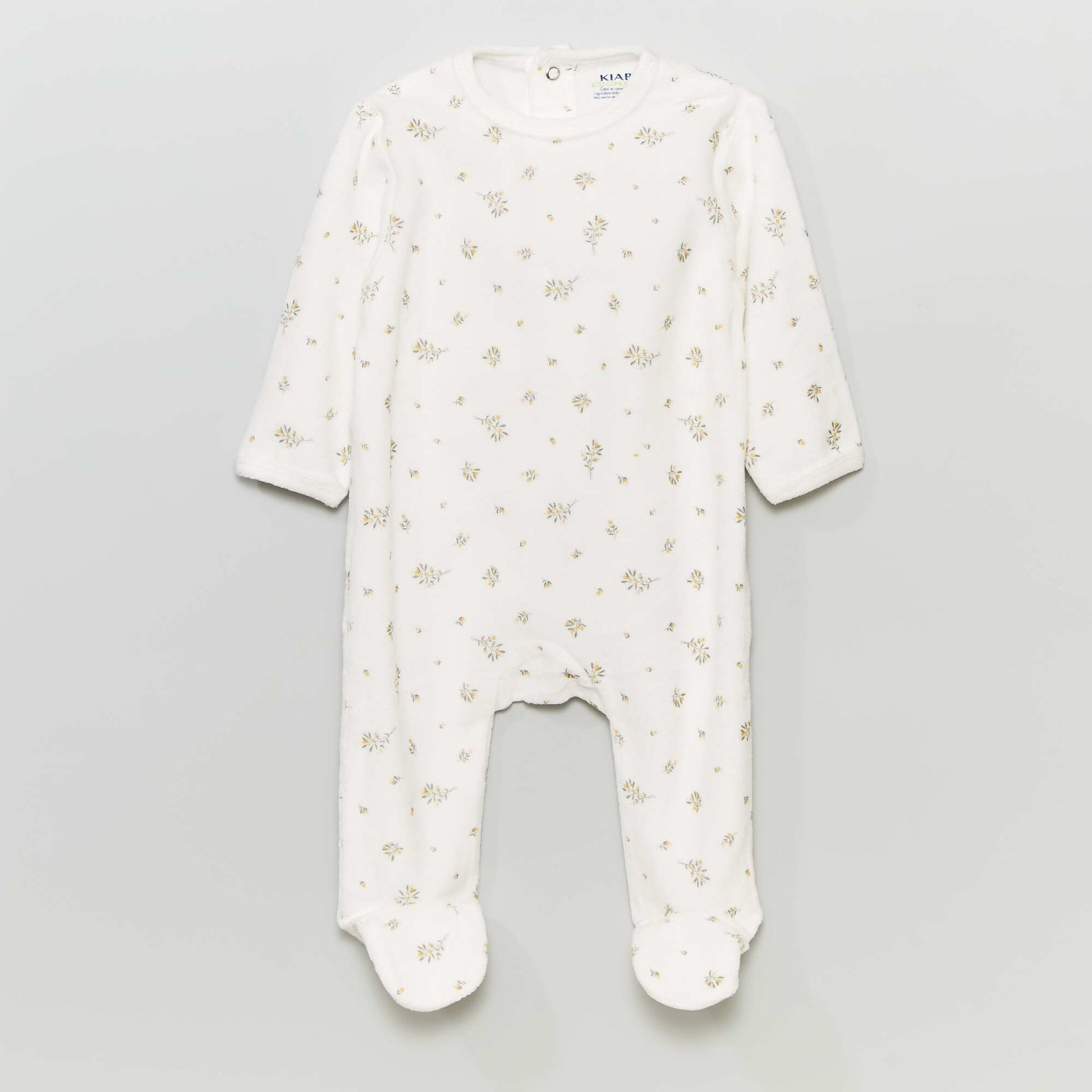 Velour sleepsuit WHITE
