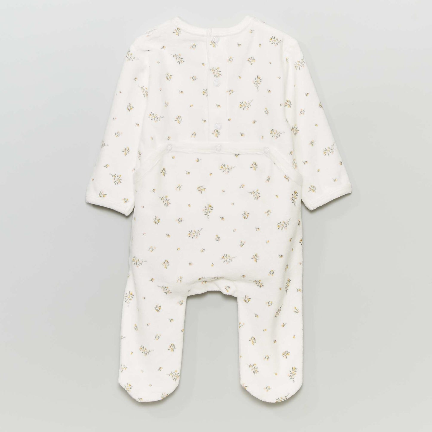 Velour sleepsuit WHITE