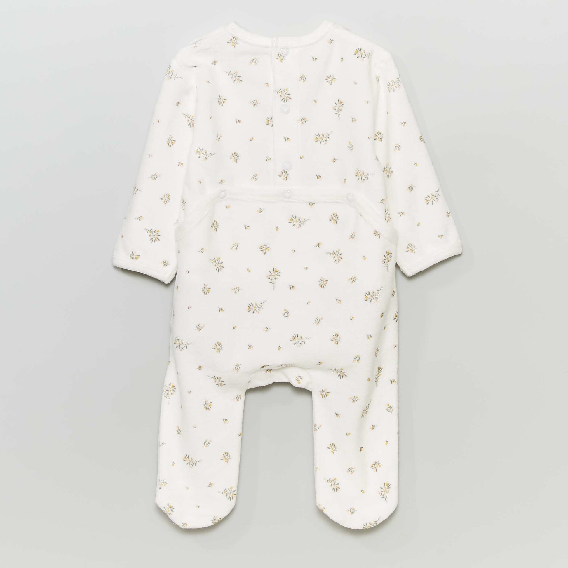 Velour sleepsuit WHITE