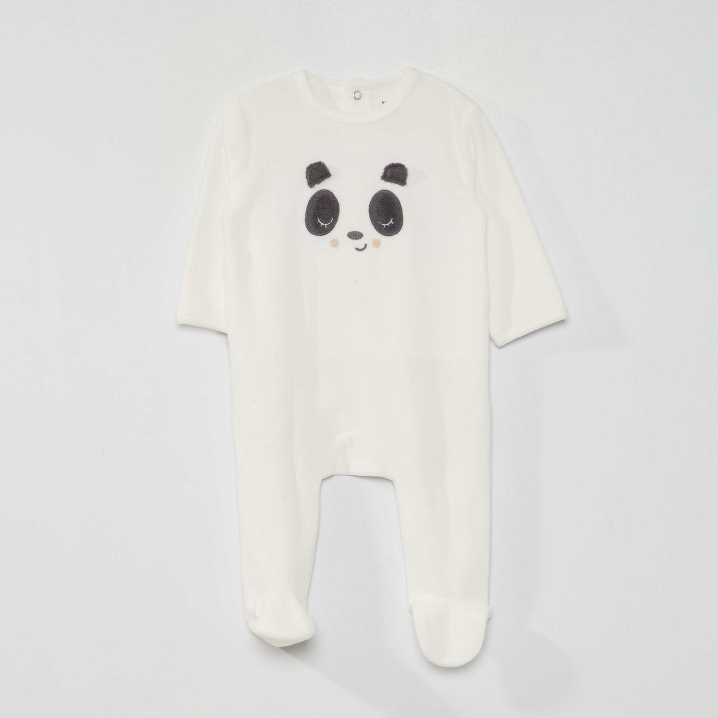 Velour sleepsuit WHITE