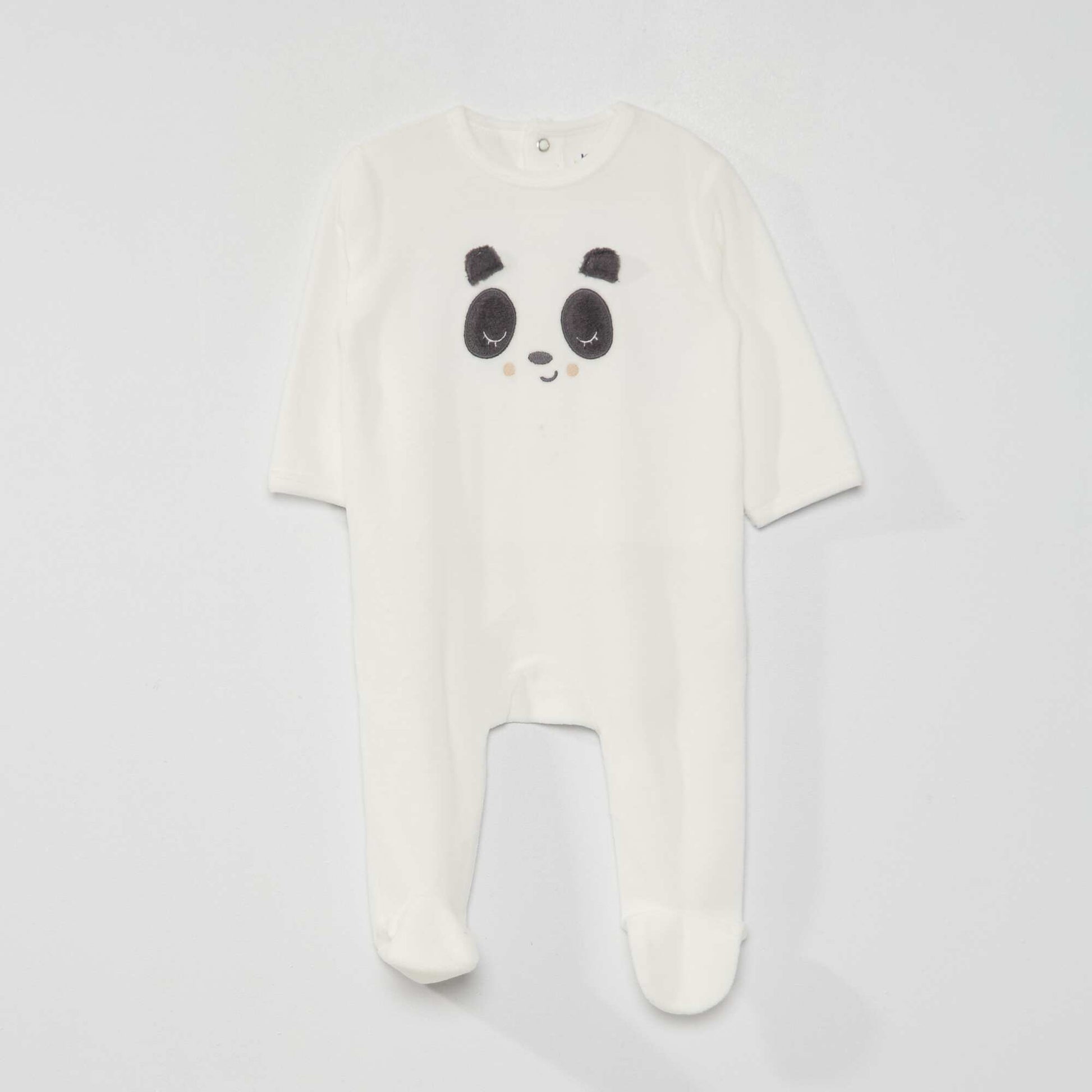 Velour sleepsuit WHITE