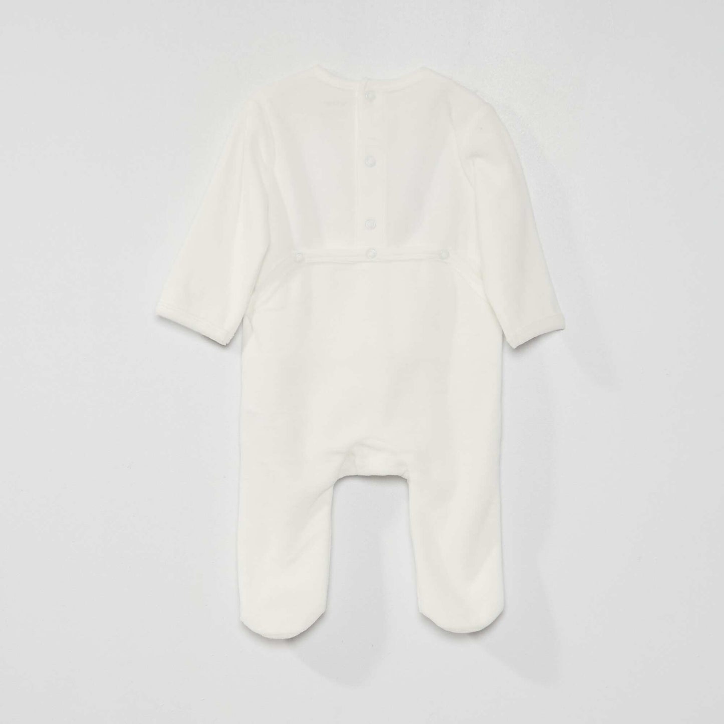 Velour sleepsuit WHITE
