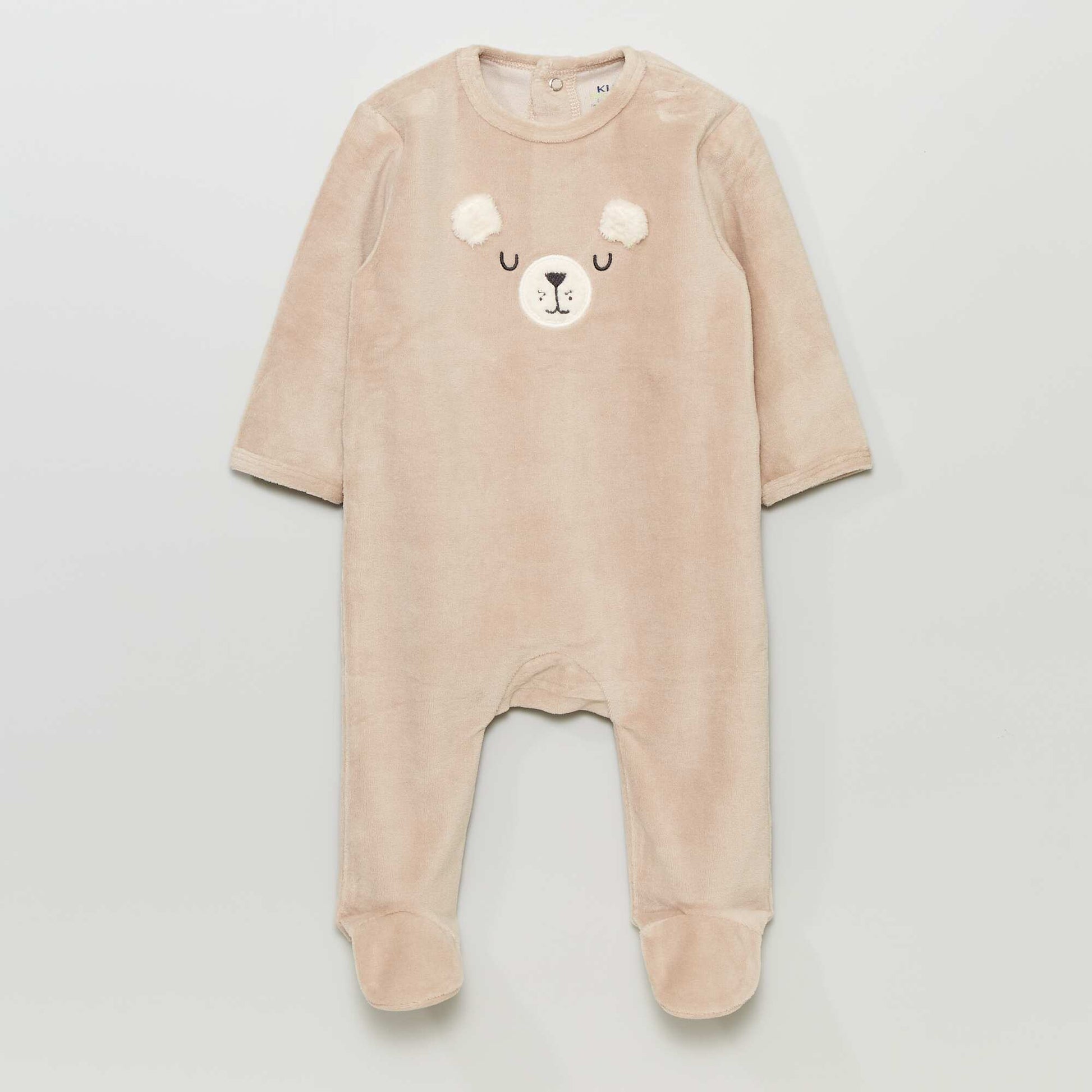 Velour sleepsuit BROWN