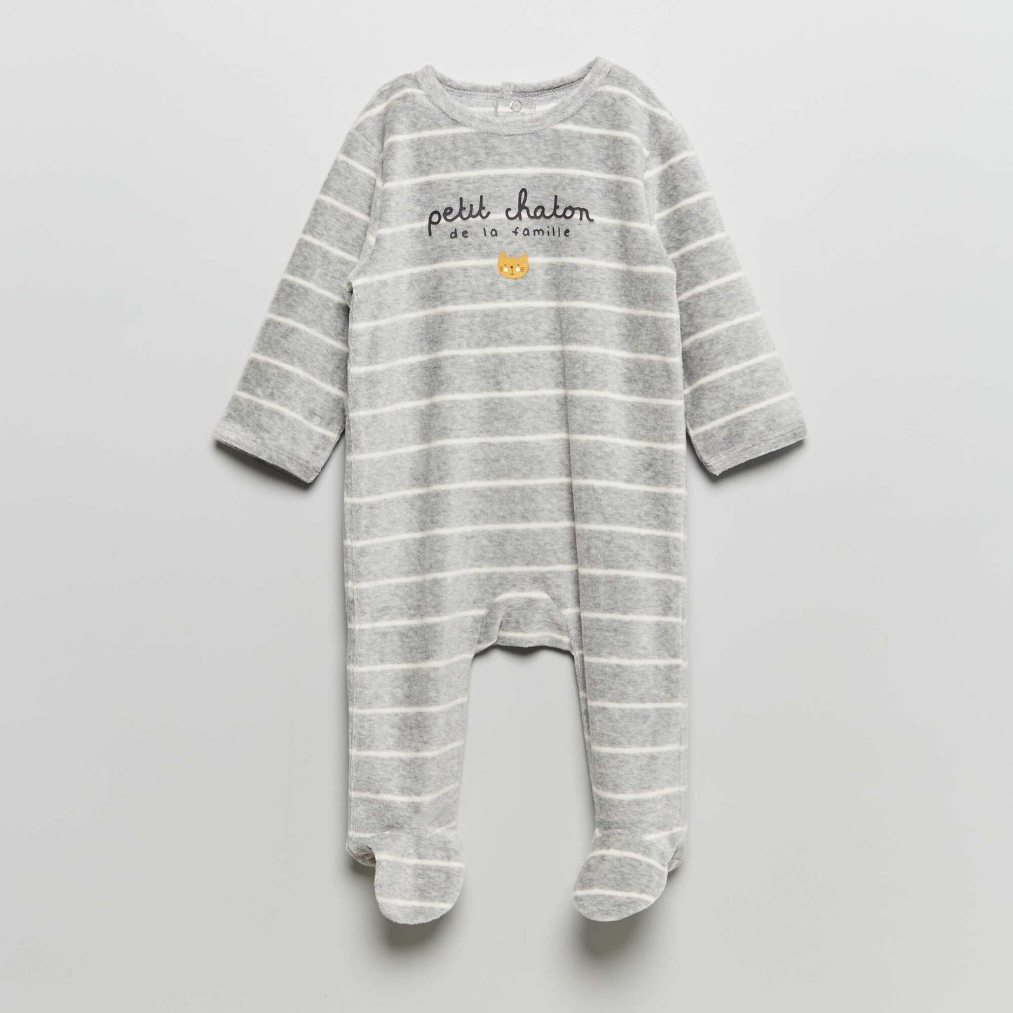 Velour sleepsuit GREY